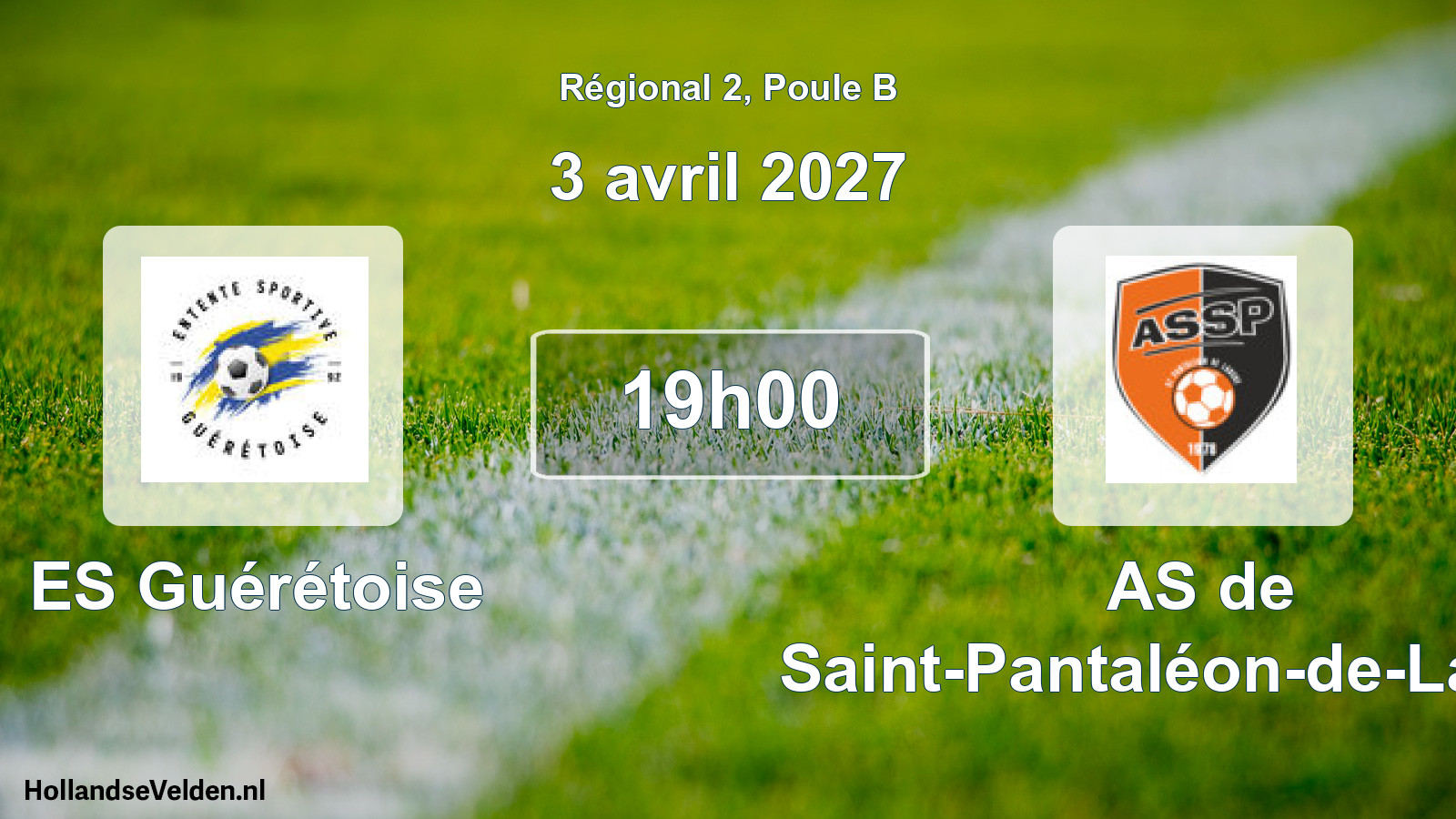 Geplande wedstrijd: ES Guérétoise - AS de Saint-Pantaléon-de-Larche (3 april 2027)
