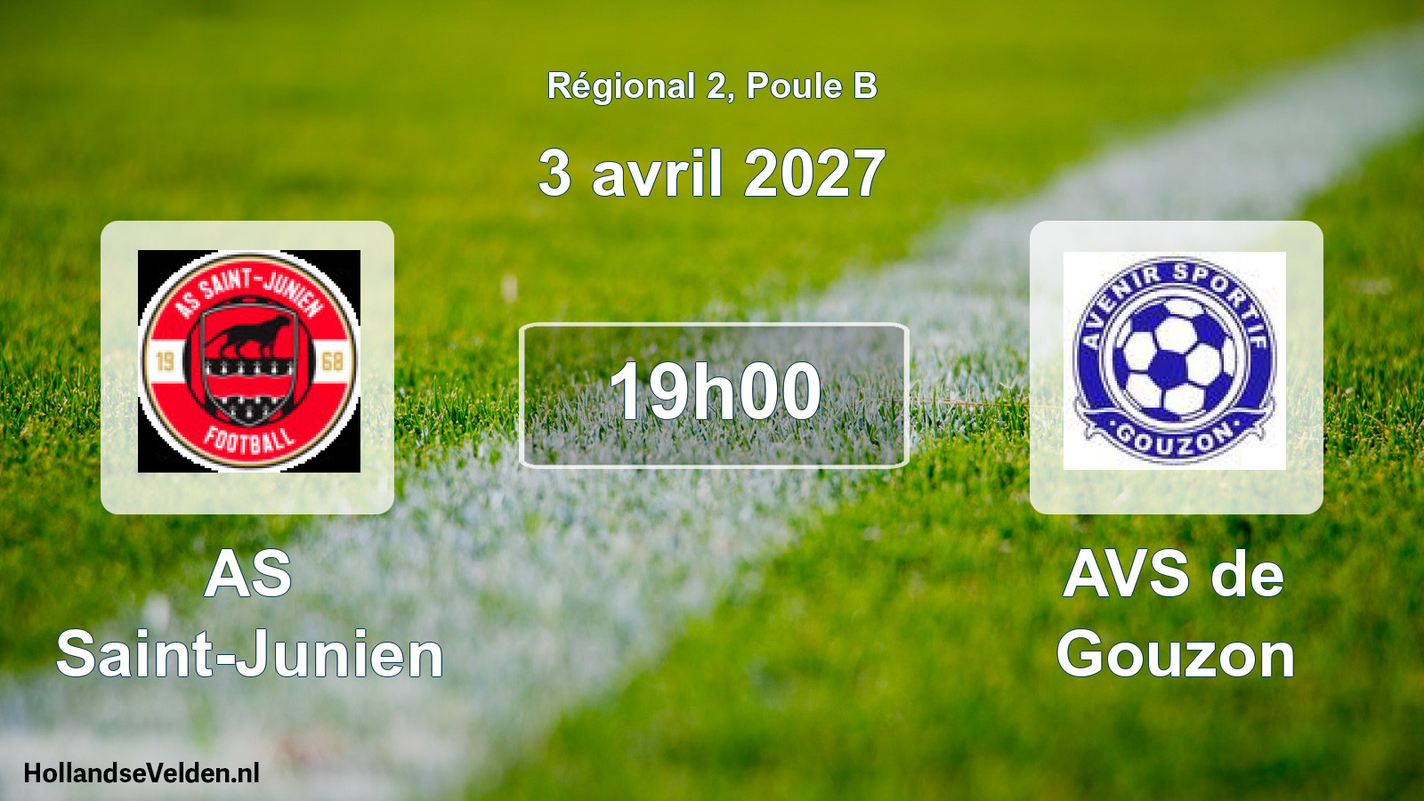Scheduled Match: AS Saint-Junien - AVS de Gouzon (3 April 2027)