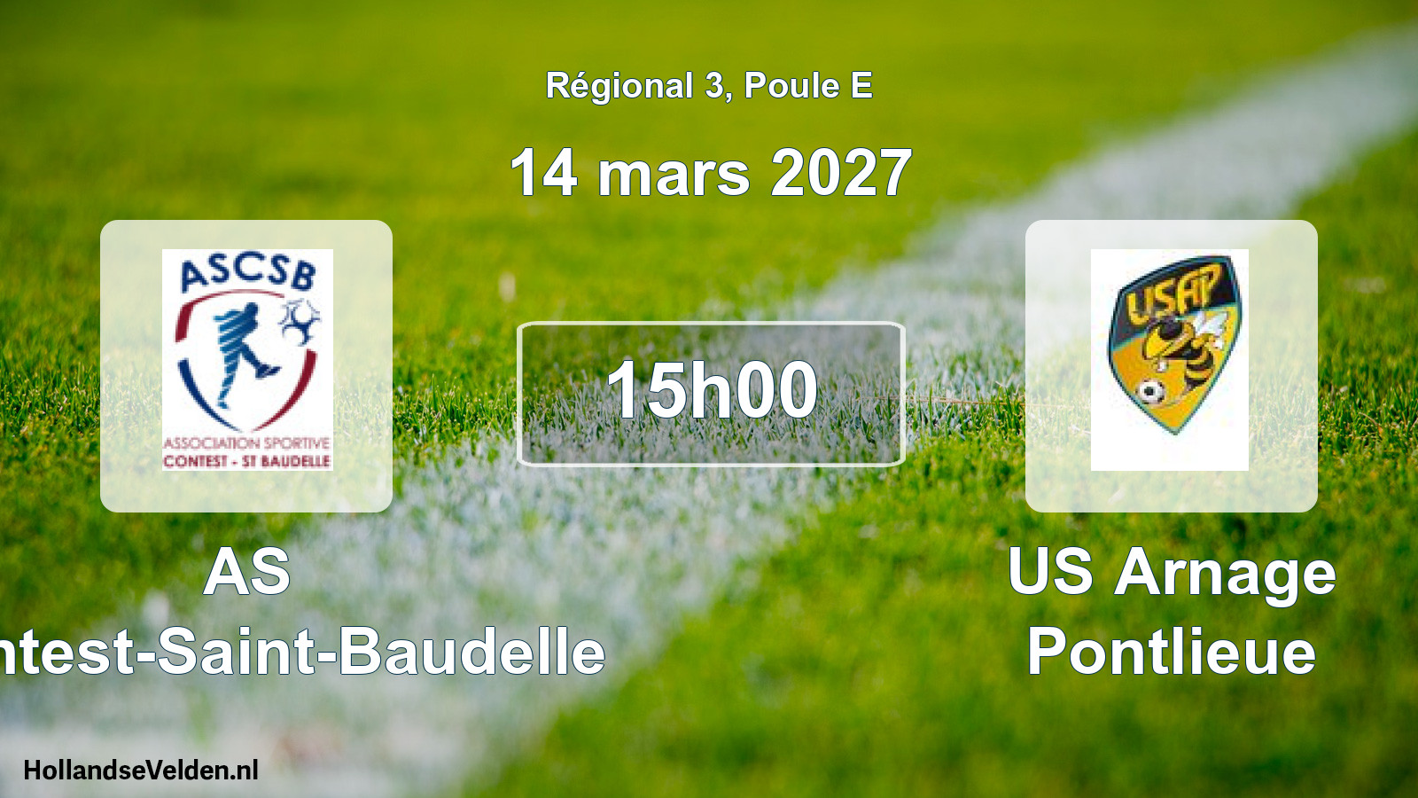 Match programmé: AS Contest-Saint-Baudelle - US Arnage Pontlieue (14 mars 2027)