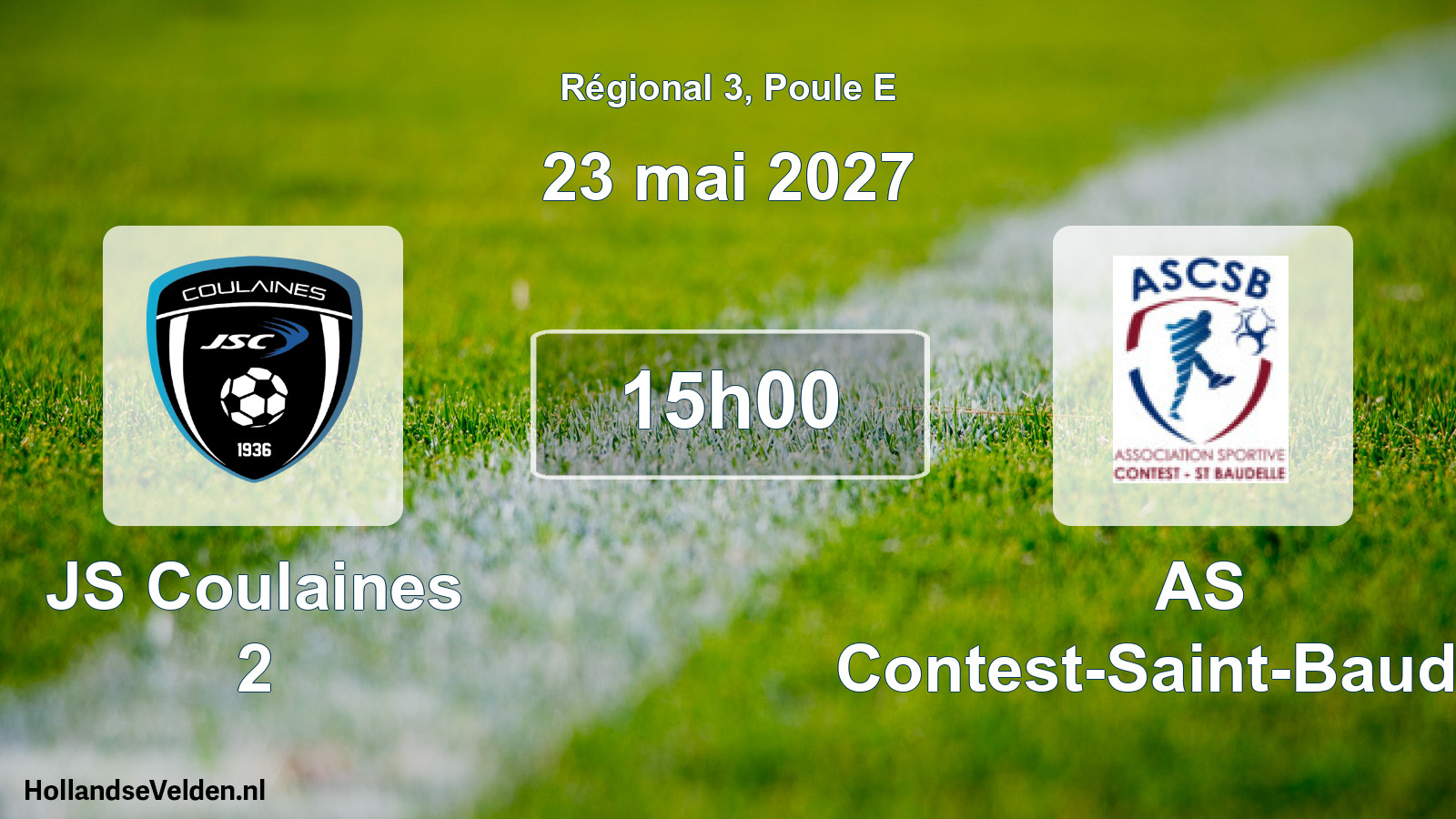 Scheduled Match: JS Coulaines 2 - AS Contest-Saint-Baudelle (23 May 2027)