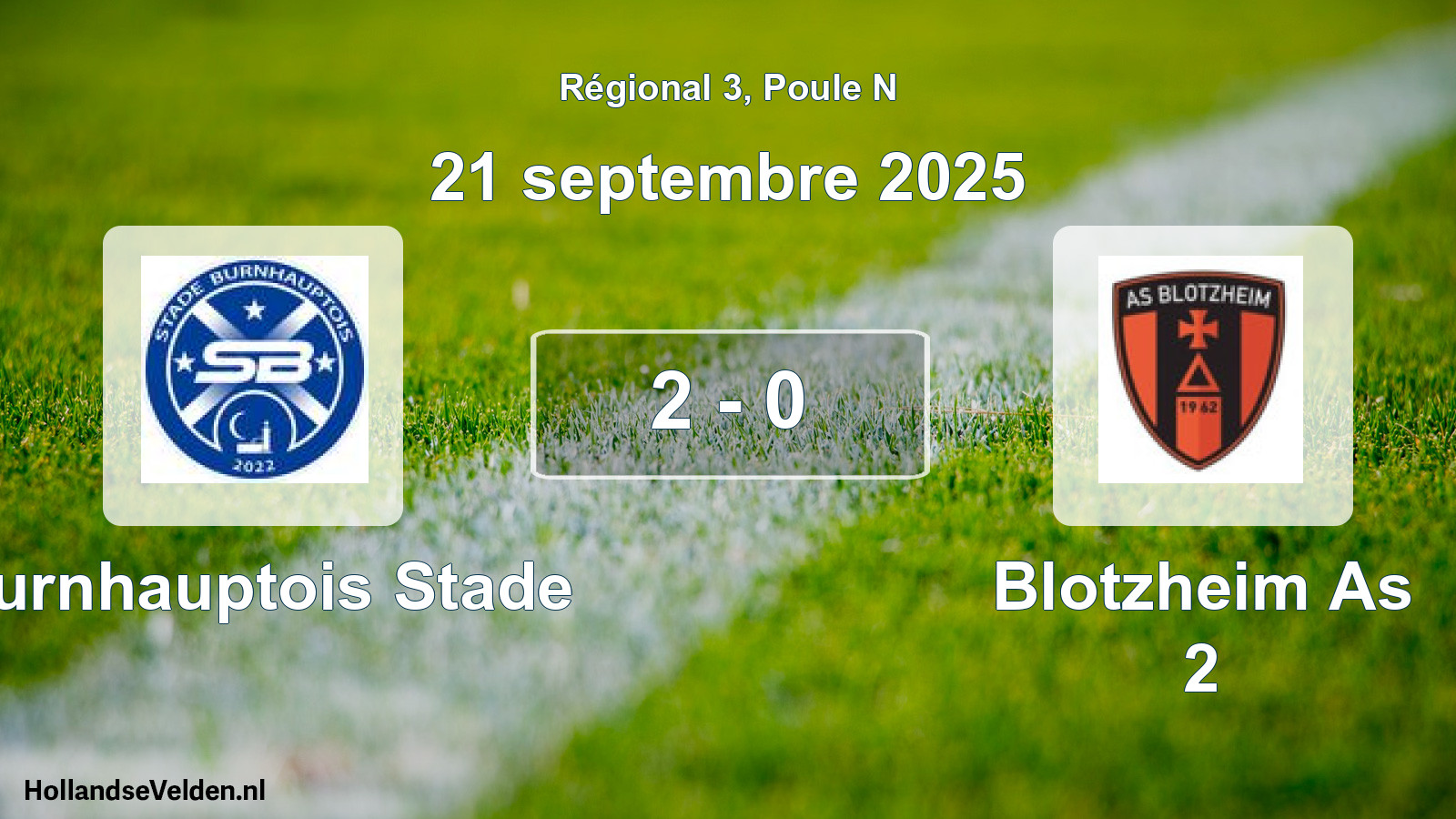Gespeelde wedstrijd: Burnhauptois Stade - Blotzheim As 2 2 - 0 (21 septembre 2025)