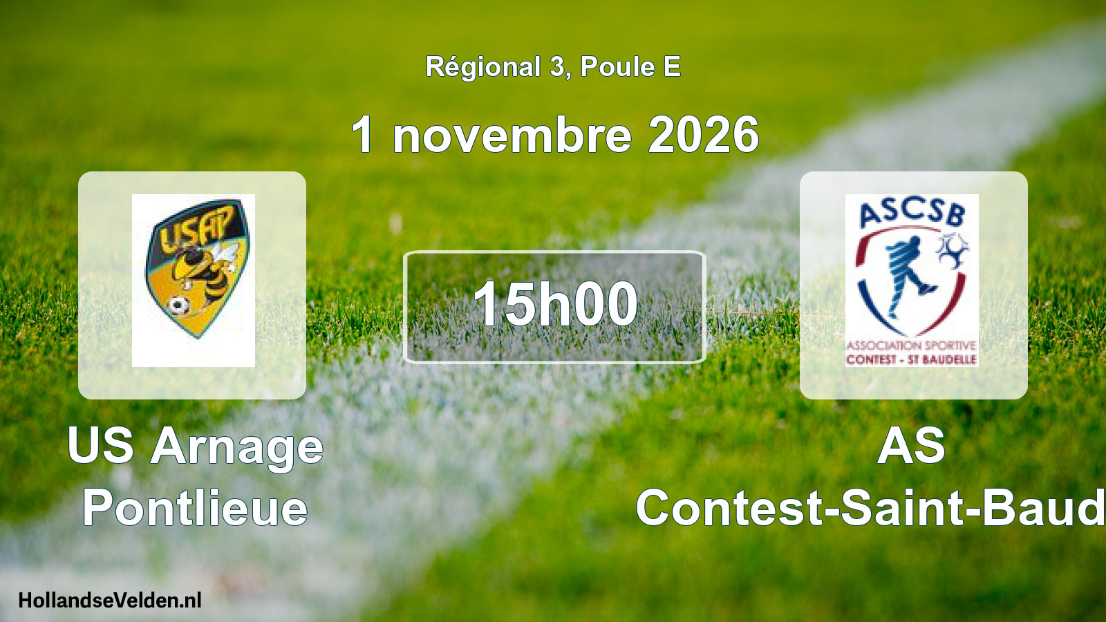 Scheduled Match: US Arnage Pontlieue - AS Contest-Saint-Baudelle (1 November 2026)