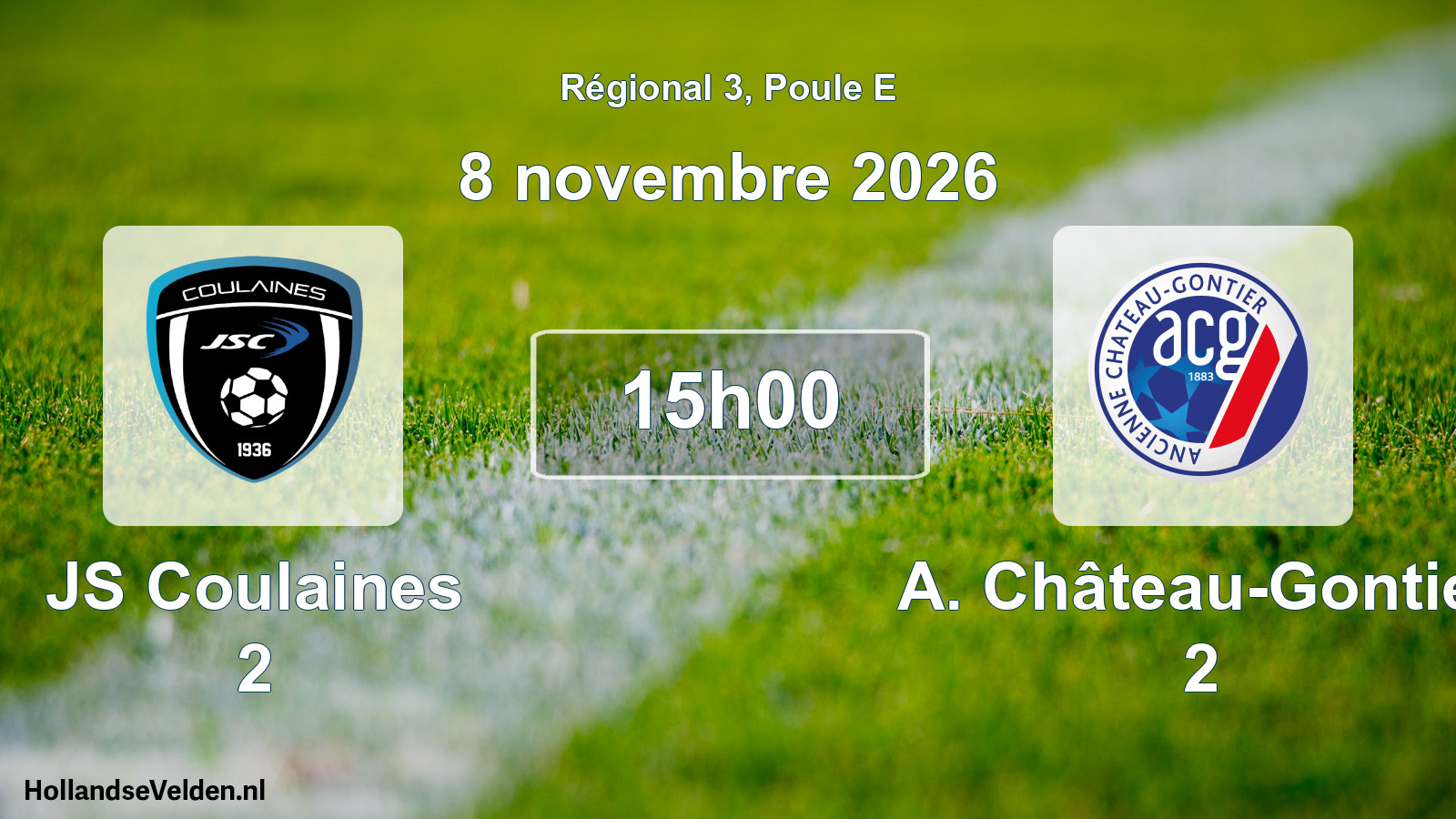 Scheduled Match: JS Coulaines 2 - A. Château-Gontier 2 (8 November 2026)