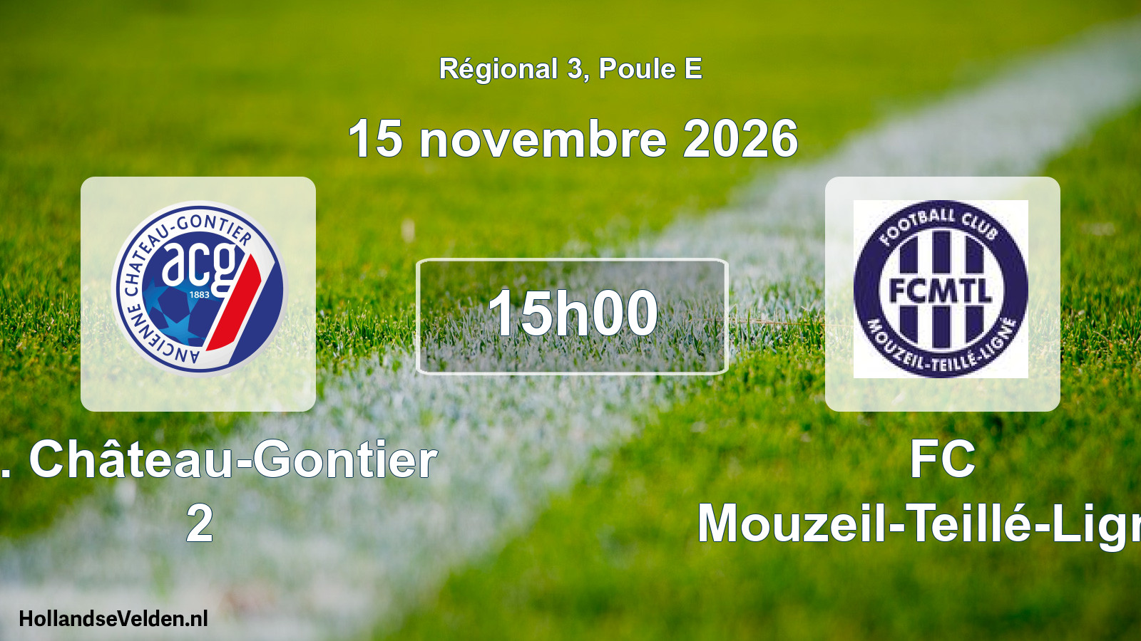 Scheduled Match: A. Château-Gontier 2 - FC Mouzeil-Teillé-Ligné (15 November 2026)
