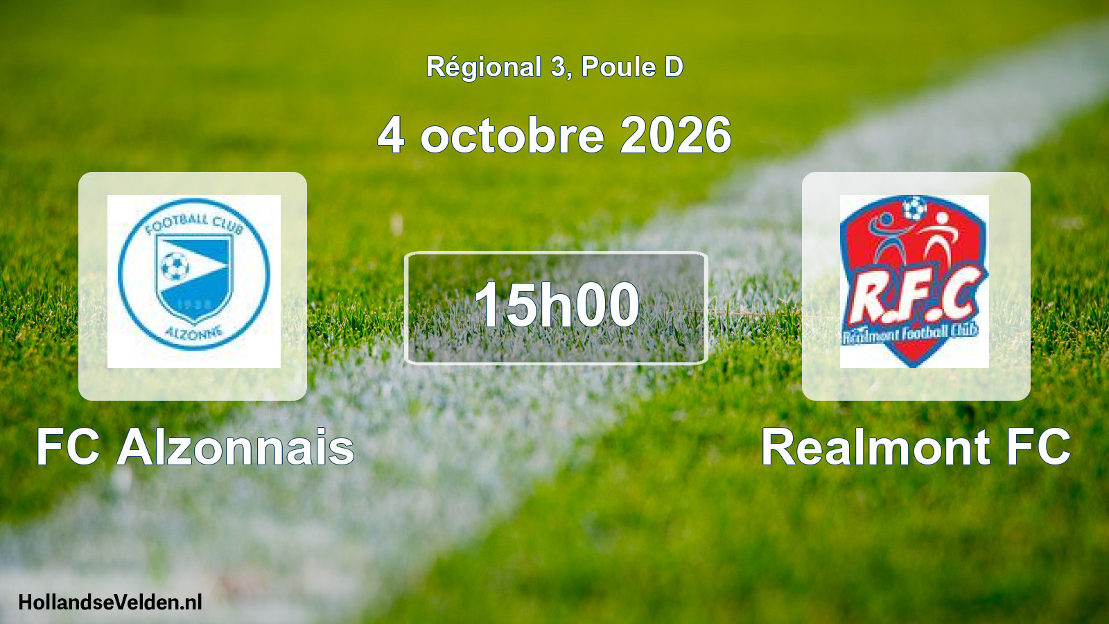 Match programmé: FC Alzonnais - Realmont FC (4 octobre 2026)