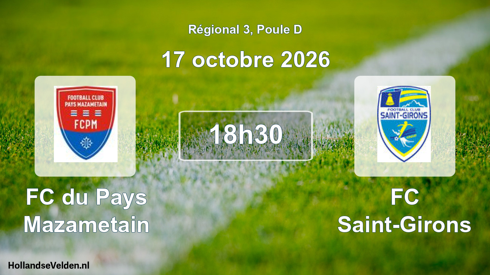 Scheduled Match: FC du Pays Mazametain - FC Saint-Girons (17 October 2026)