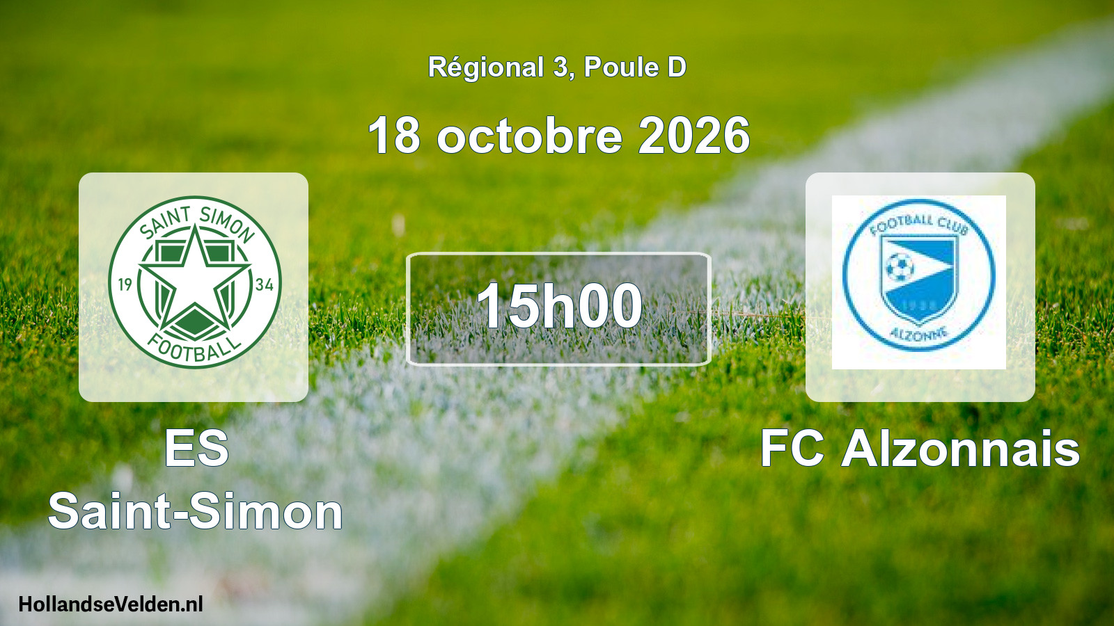 Scheduled Match: ES Saint-Simon - FC Alzonnais (18 October 2026)