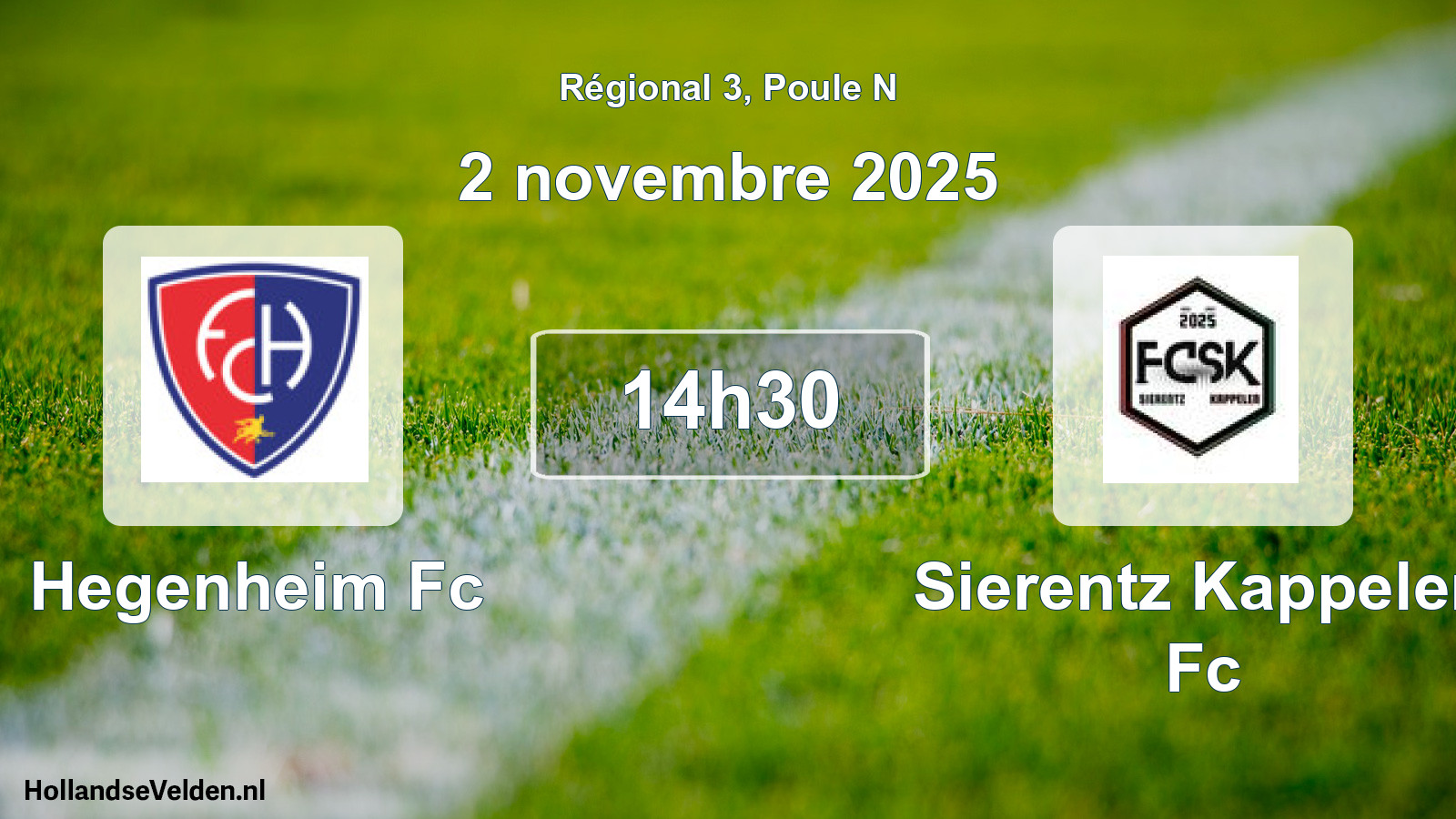 Geplande wedstrijd: Hegenheim Fc - Sierentz Kappelen Fc (2 novembre 2025)