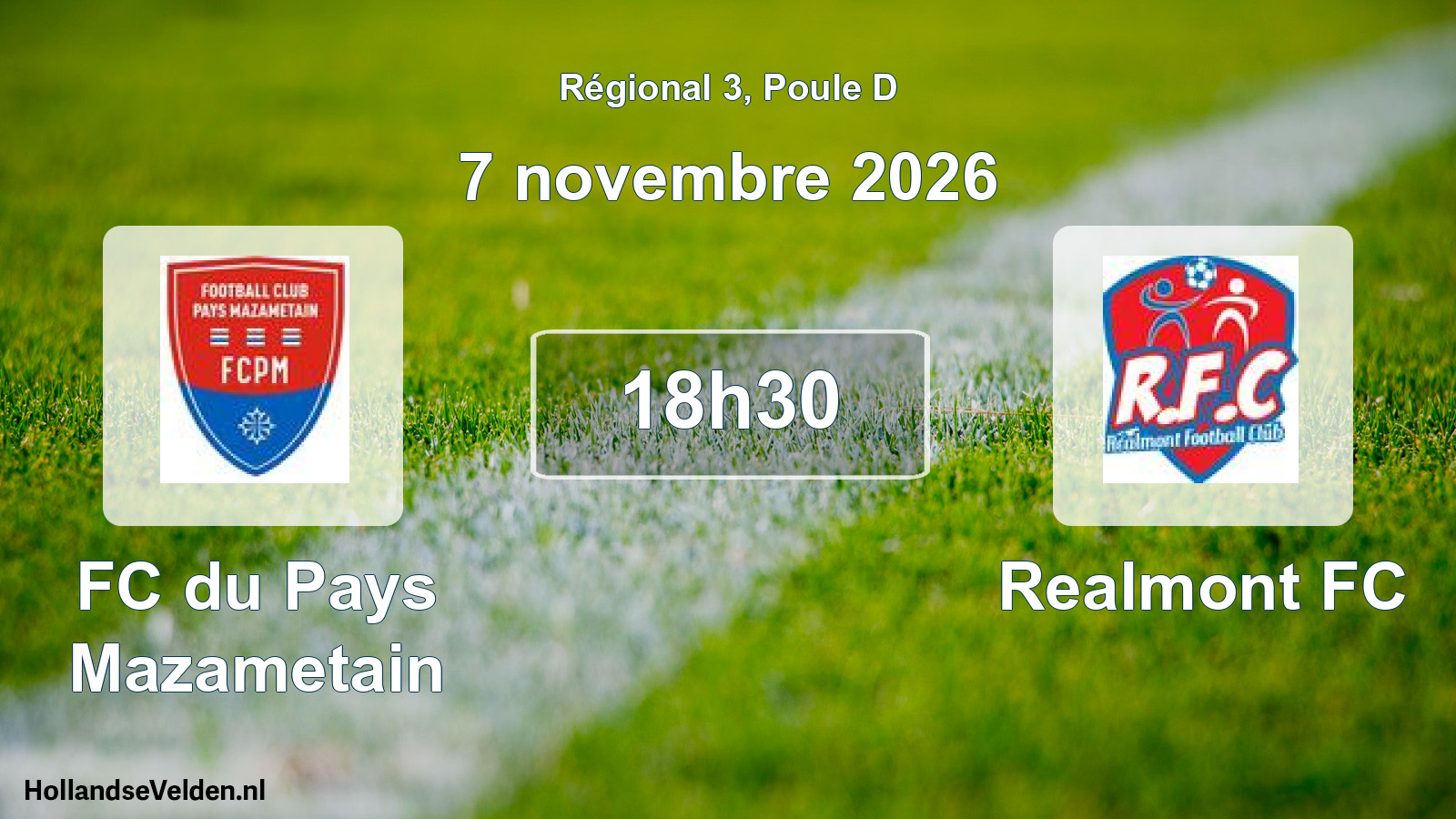Scheduled Match: FC du Pays Mazametain - Realmont FC (7 November 2026)