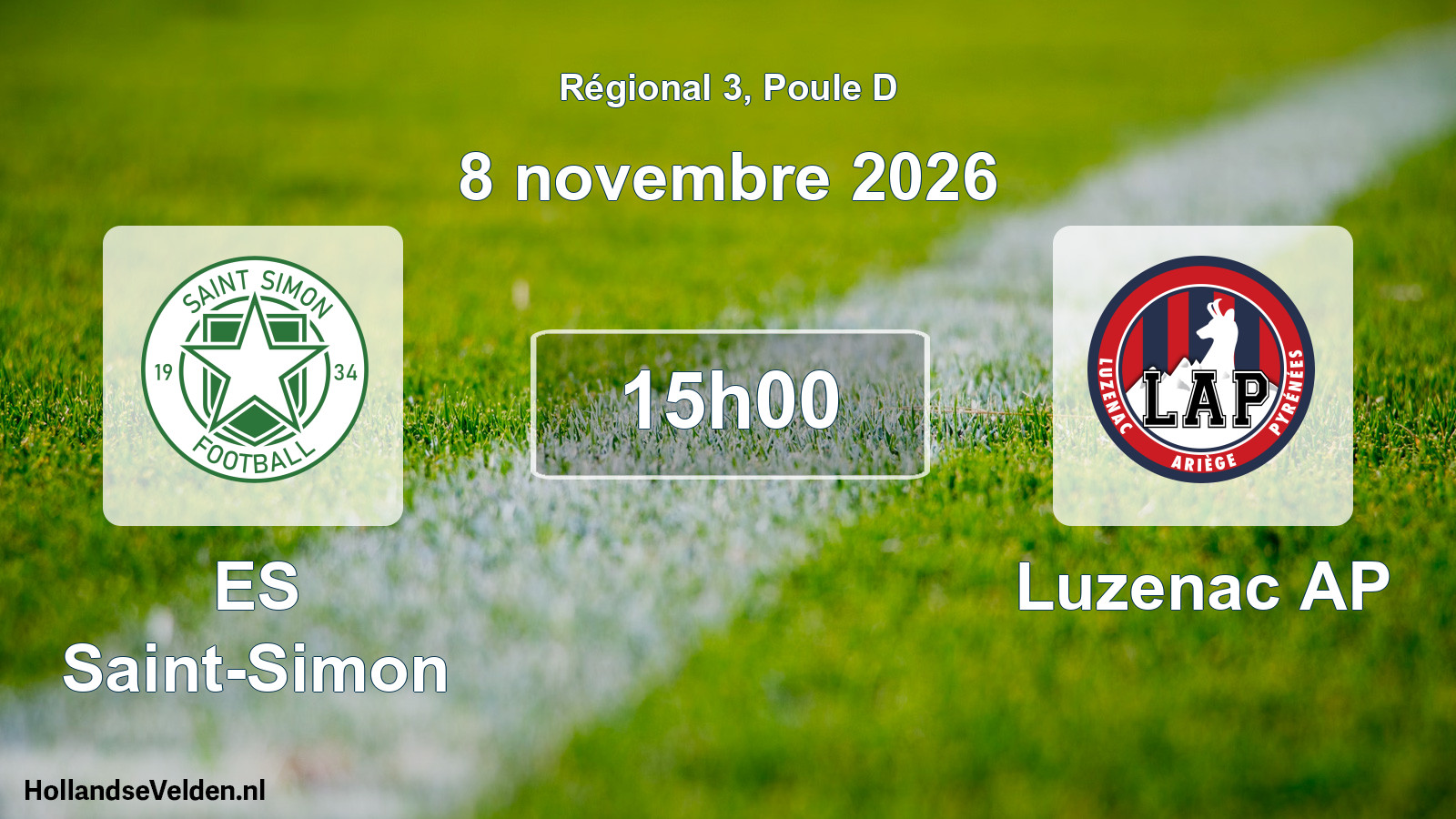 Scheduled Match: ES Saint-Simon - Luzenac AP (8 November 2026)