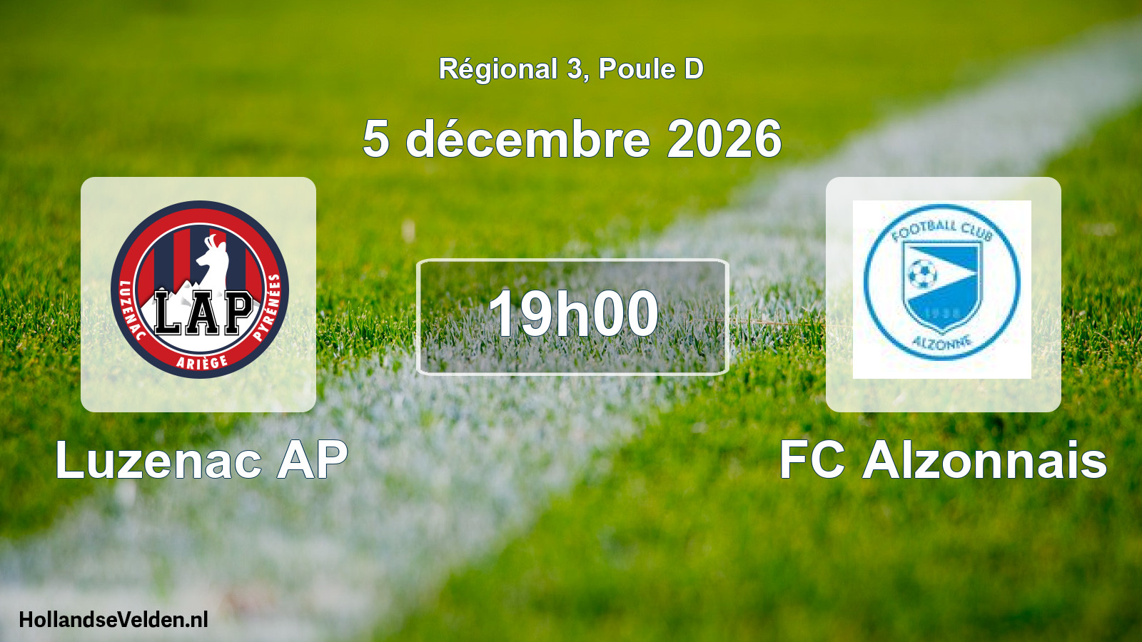 Match programmé: Luzenac AP - FC Alzonnais (5 décembre 2026)