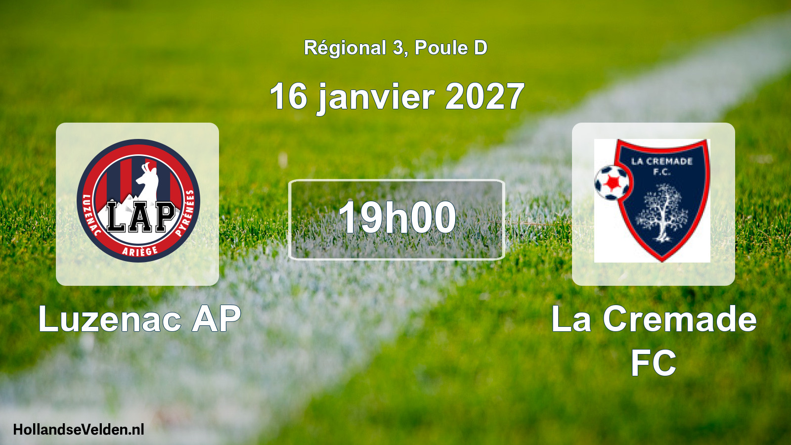 Scheduled Match: Luzenac AP - La Cremade FC (16 January 2027)