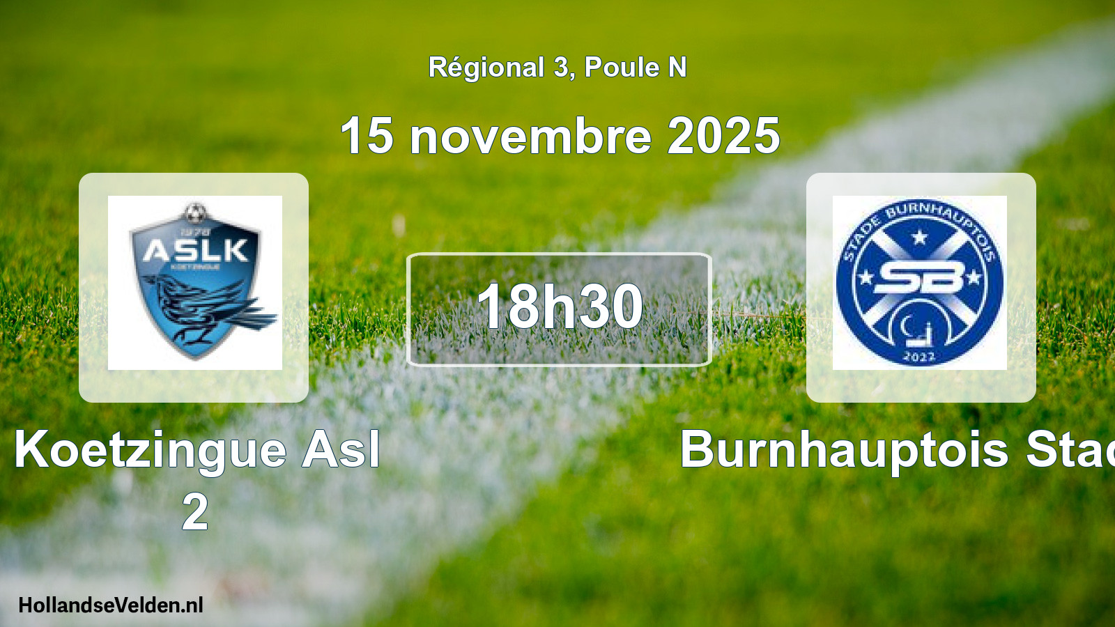Geplande wedstrijd: Koetzingue Asl 2 - Burnhauptois Stade (15 novembre 2025)