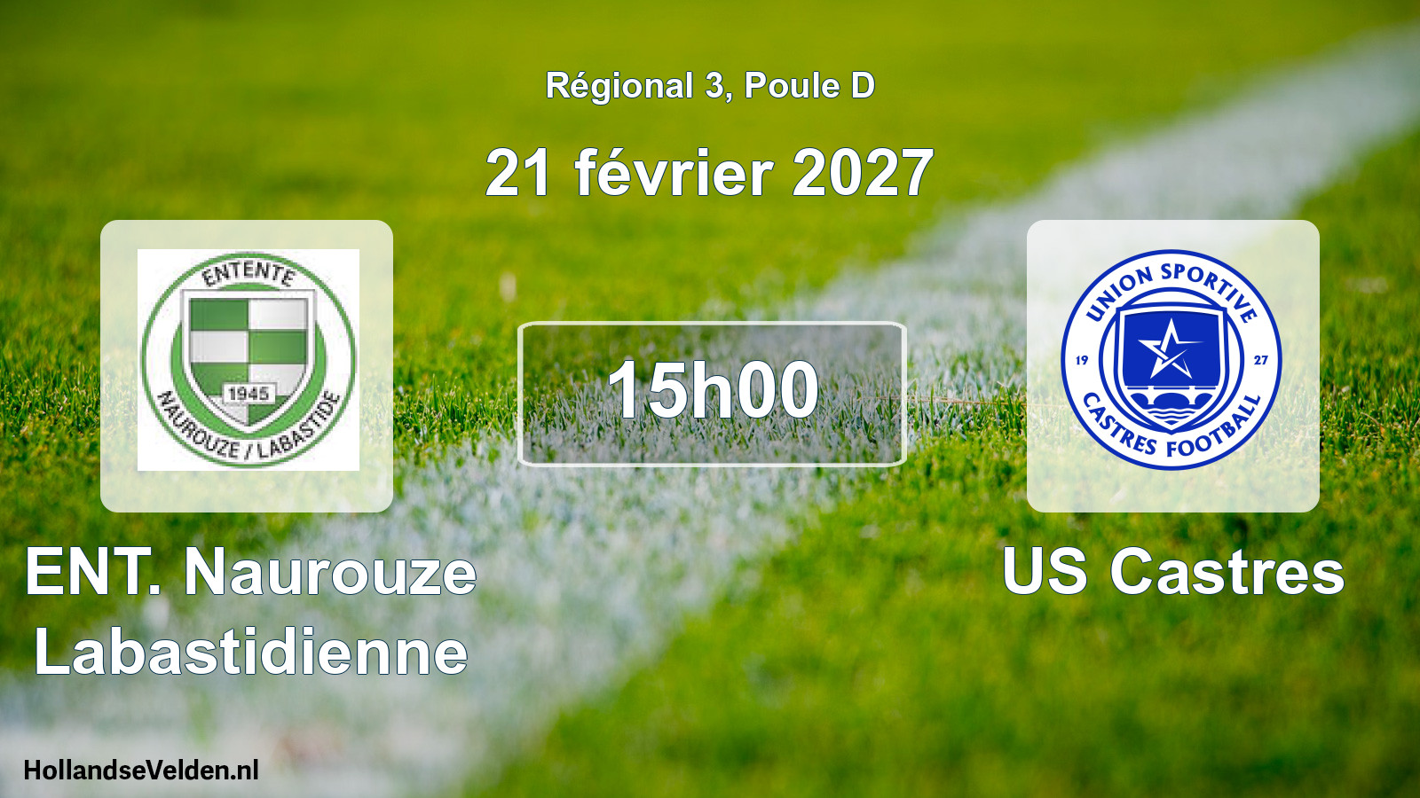 Match programmé: ENT. Naurouze Labastidienne - US Castres (21 février 2027)