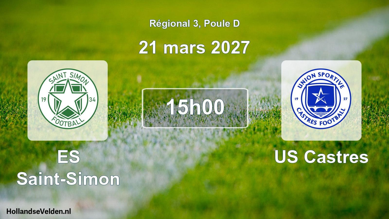 Match programmé: ES Saint-Simon - US Castres (21 mars 2027)