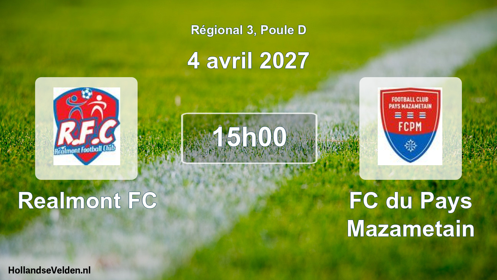 Scheduled Match: Realmont FC - FC du Pays Mazametain (4 April 2027)