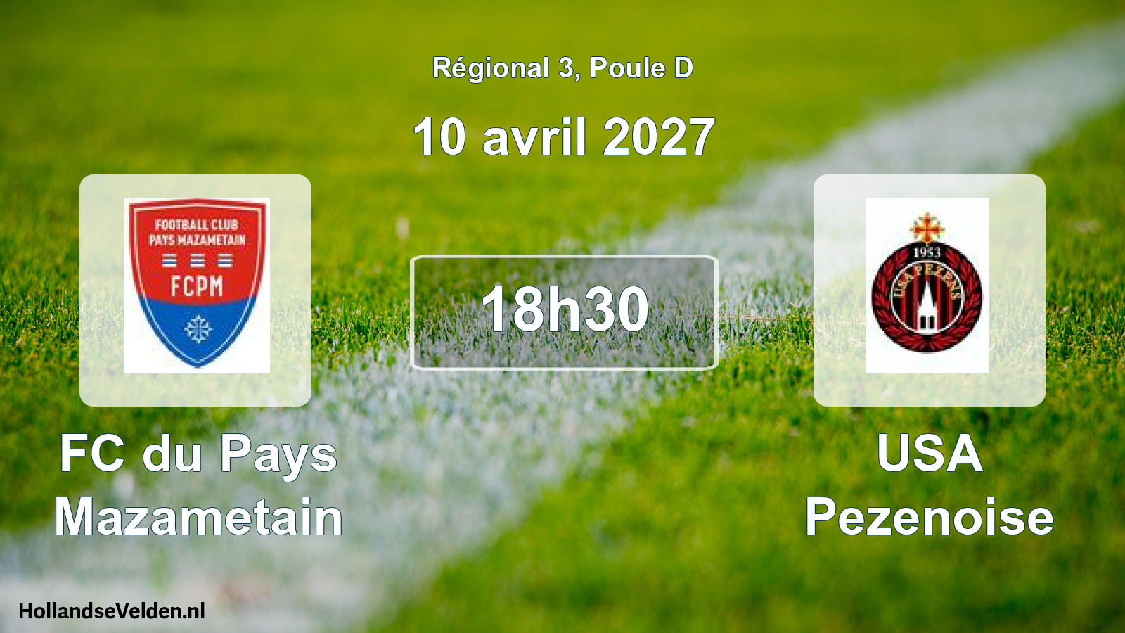 Scheduled Match: FC du Pays Mazametain - USA Pezenoise (10 April 2027)