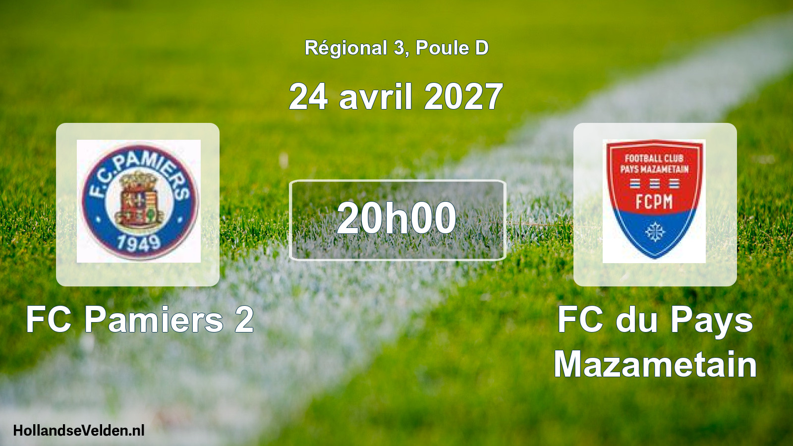 Scheduled Match: FC Pamiers 2 - FC du Pays Mazametain (24 April 2027)