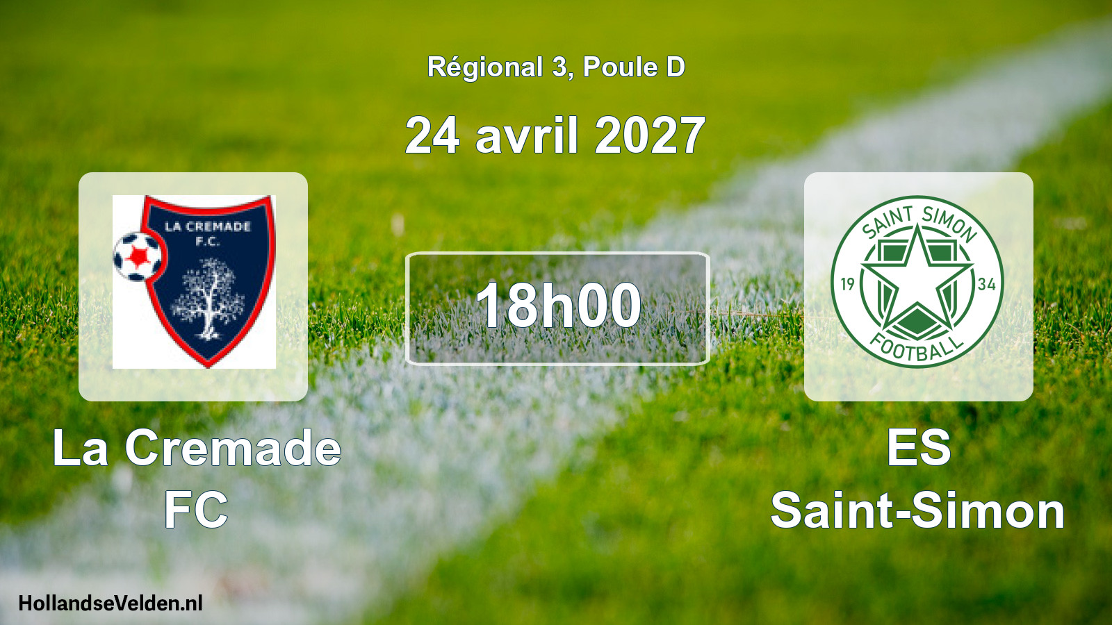 Scheduled Match: La Cremade FC - ES Saint-Simon (24 April 2027)