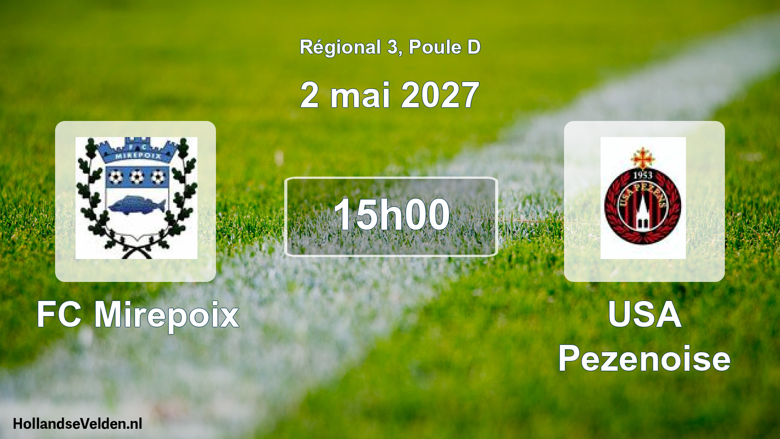 Match programmé: FC Mirepoix - USA Pezenoise (2 mai 2027)
