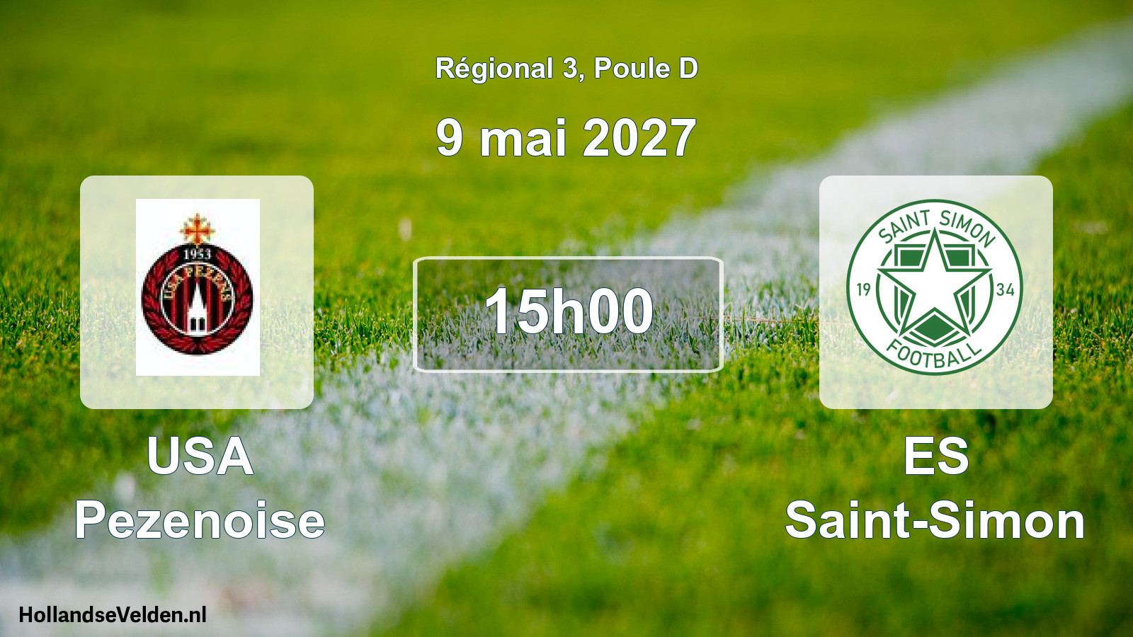 Match programmé: USA Pezenoise - ES Saint-Simon (9 mai 2027)