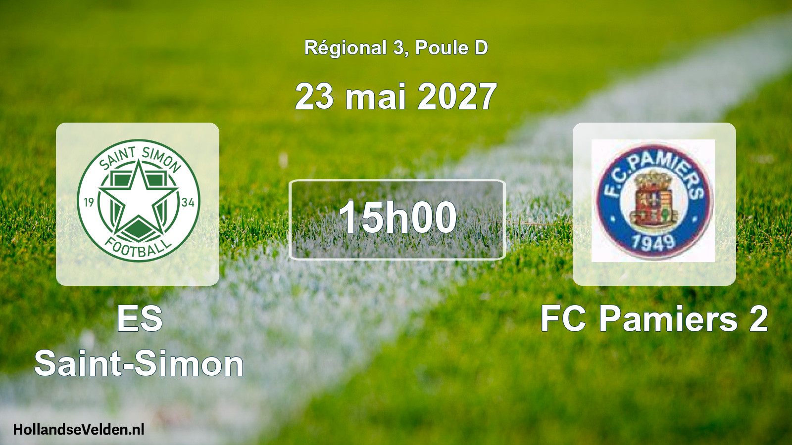 Match programmé: ES Saint-Simon - FC Pamiers 2 (23 mai 2027)
