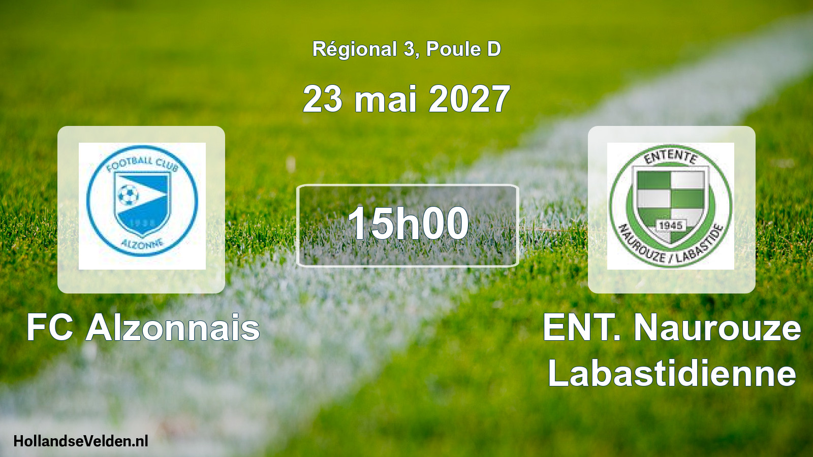 Match programmé: FC Alzonnais - ENT. Naurouze Labastidienne (23 mai 2027)