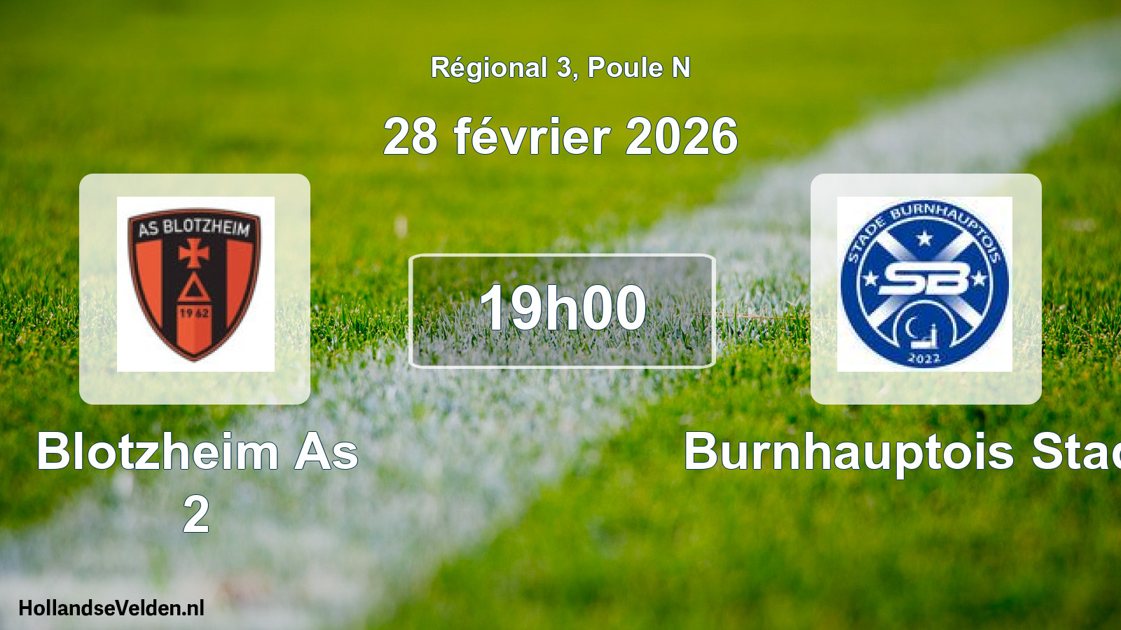 Geplande wedstrijd: Blotzheim As 2 - Burnhauptois Stade (28 februari 2026)