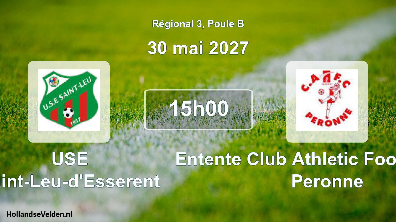 Match programmé: USE Saint-Leu-d'Esserent - Entente Club Athletic Football Club Peronne (30 mai 2027)