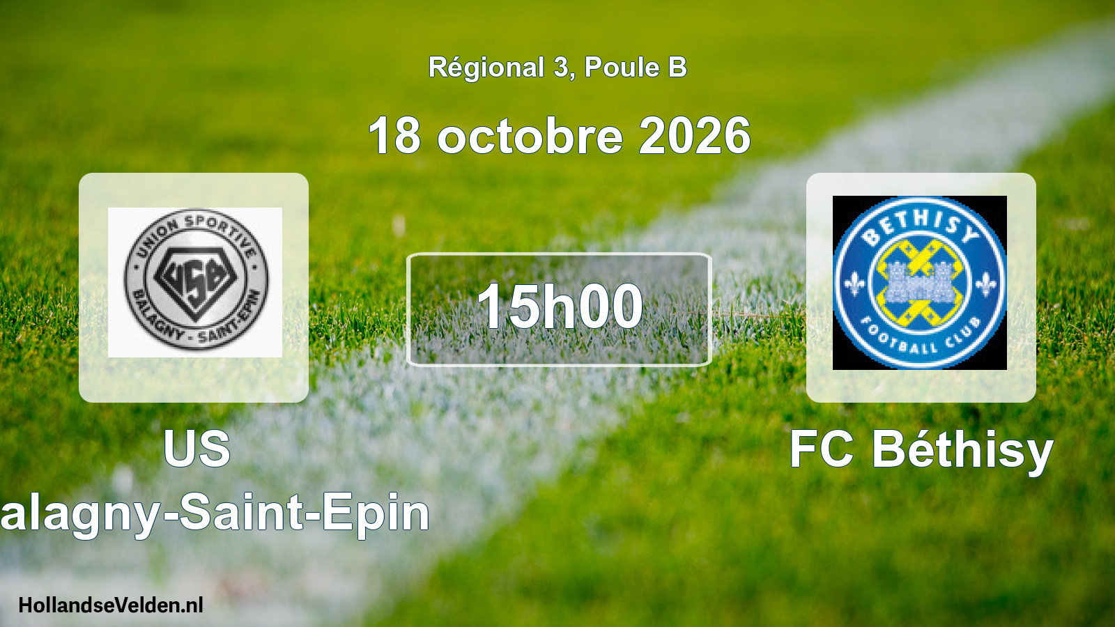 Match programmé: US Balagny-Saint-Epin - FC Béthisy (18 octobre 2026)