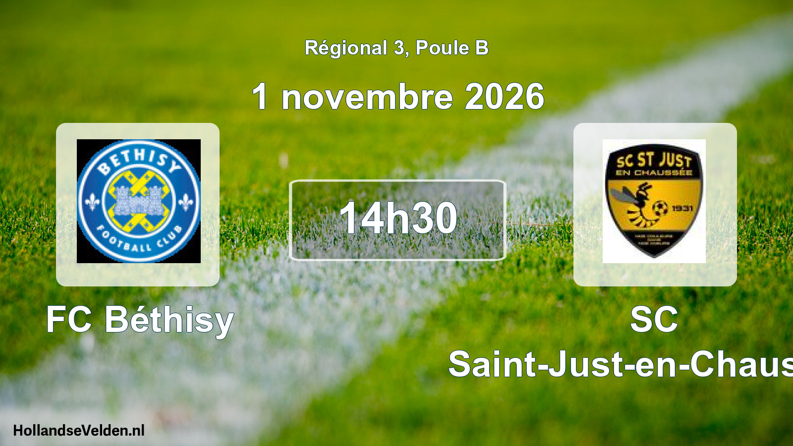 Scheduled Match: FC Béthisy - SC Saint-Just-en-Chaussée (1 November 2026)
