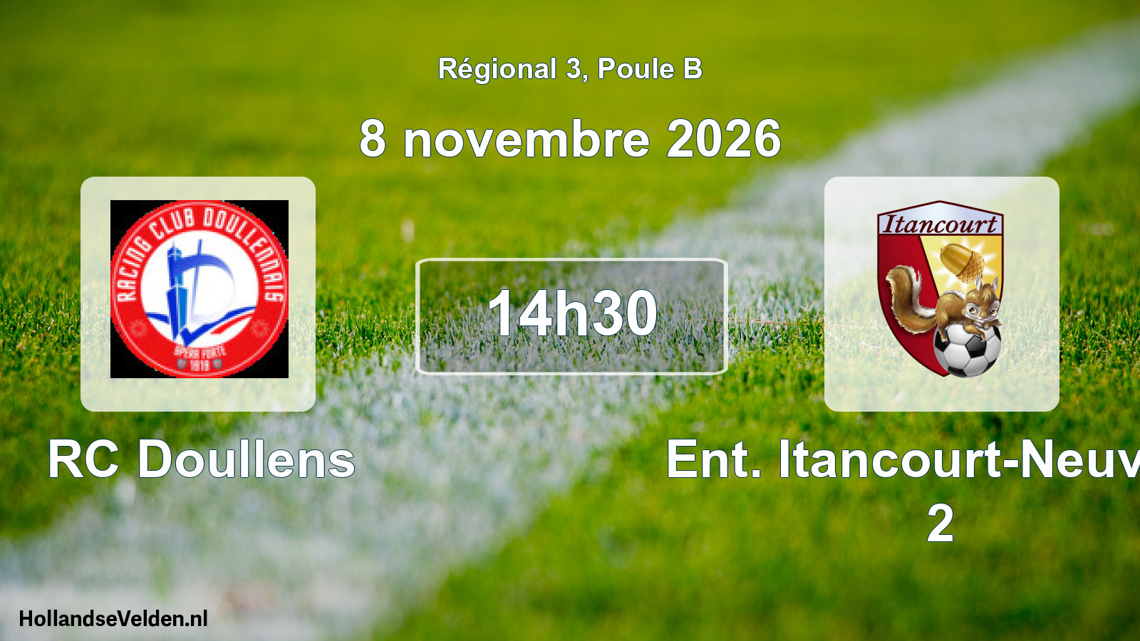 Match programmé: RC Doullens - Ent. Itancourt-Neuville 2 (8 novembre 2026)