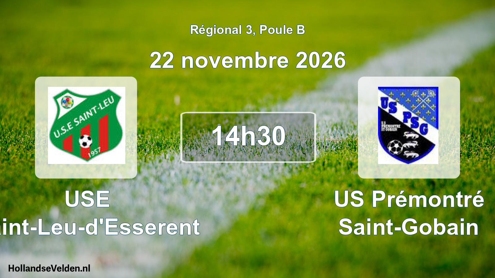 Scheduled Match: USE Saint-Leu-d'Esserent - US Prémontré Saint-Gobain (22 November 2026)