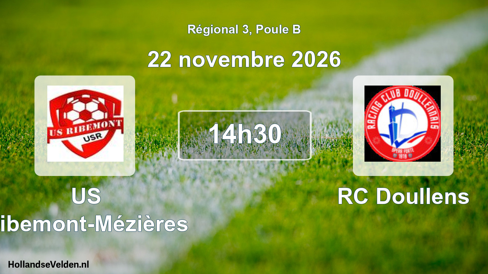 Match programmé: US Ribemont-Mézières - RC Doullens (22 novembre 2026)