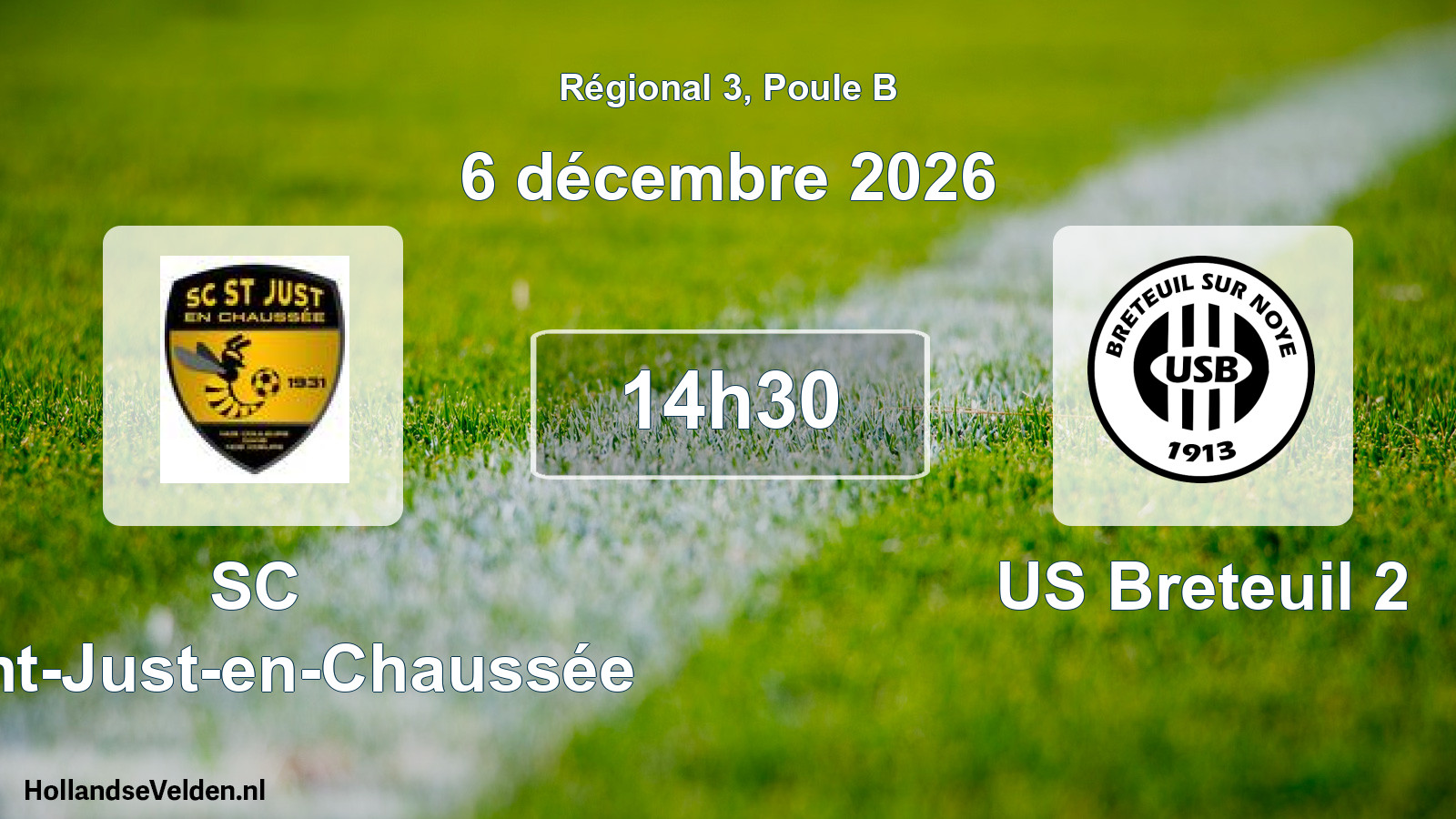 Match programmé: SC Saint-Just-en-Chaussée - US Breteuil 2 (6 décembre 2026)