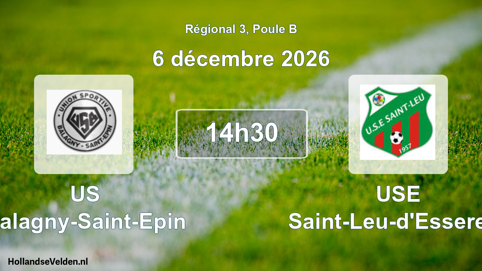 Scheduled Match: US Balagny-Saint-Epin - USE Saint-Leu-d'Esserent (6 December 2026)