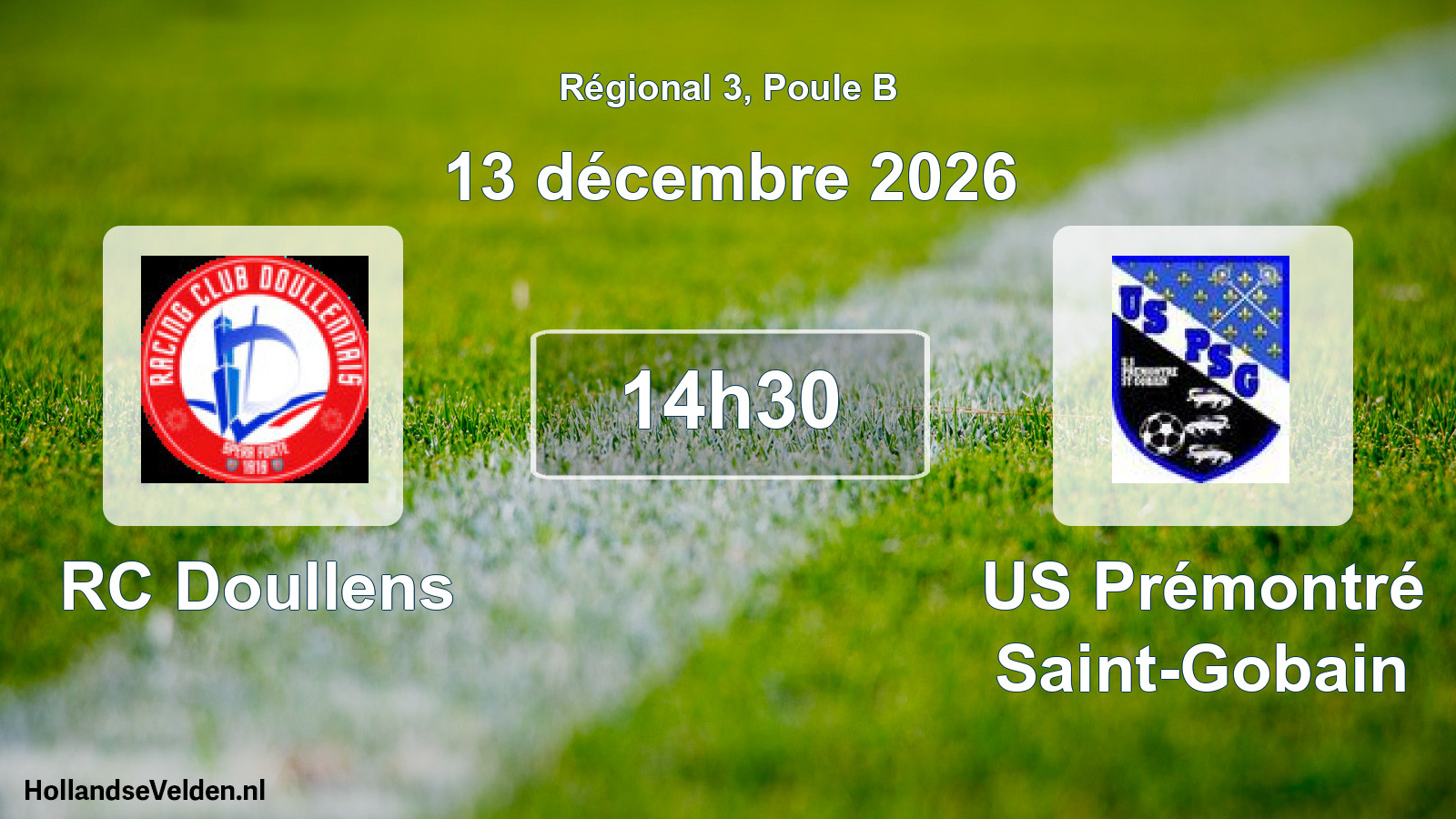 Geplande wedstrijd: RC Doullens - US Prémontré Saint-Gobain (13 december 2026)
