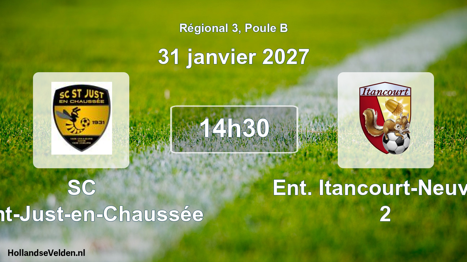 Scheduled Match: SC Saint-Just-en-Chaussée - Ent. Itancourt-Neuville 2 (31 January 2027)