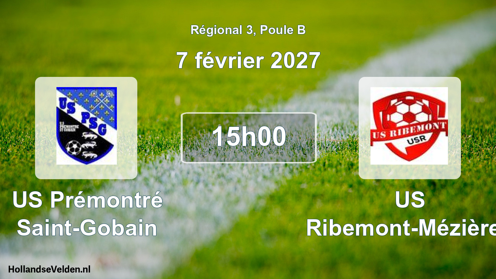 Scheduled Match: US Prémontré Saint-Gobain - US Ribemont-Mézières (7 February 2027)