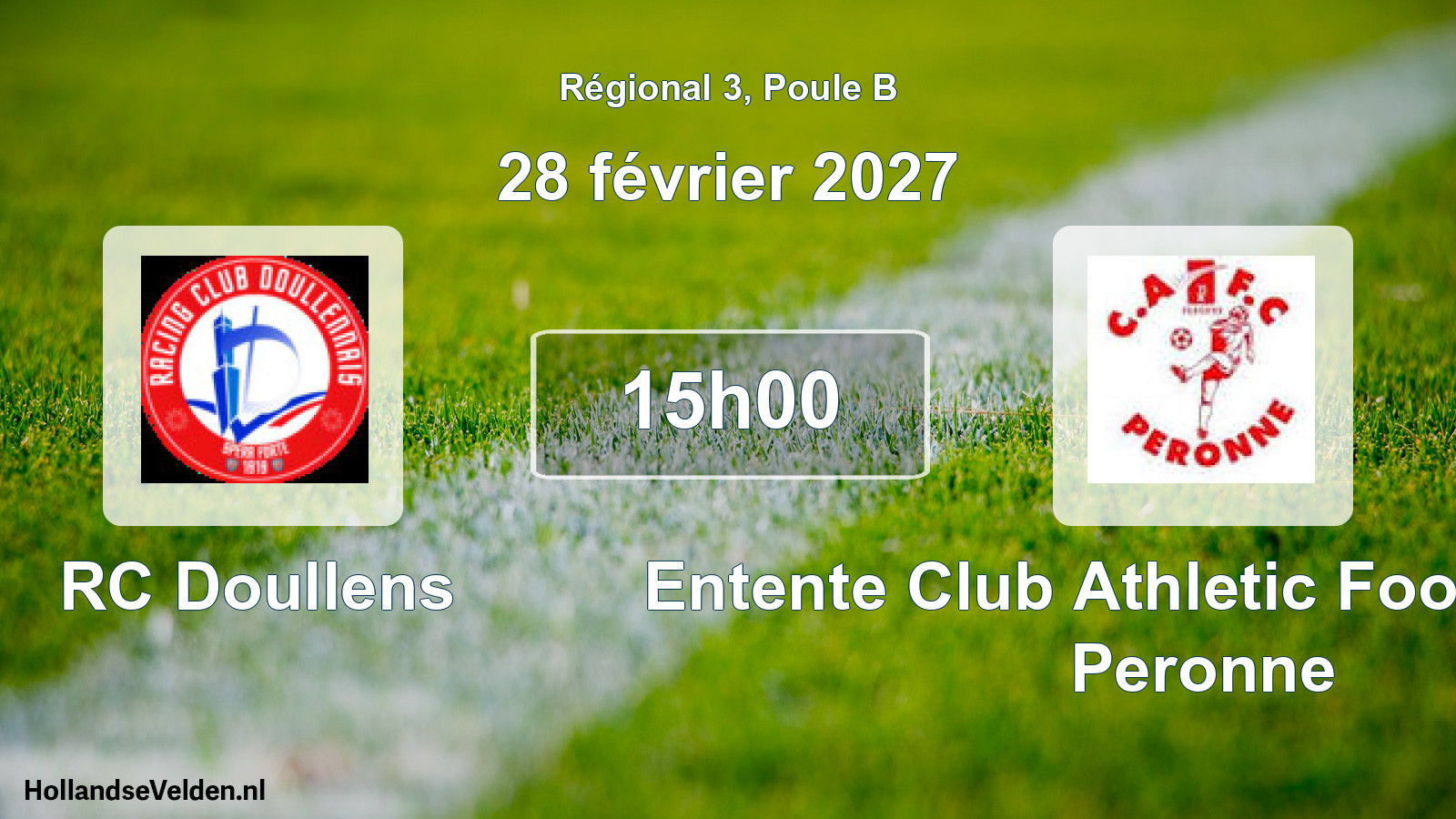 Geplande wedstrijd: RC Doullens - Entente Club Athletic Football Club Peronne (28 februari 2027)