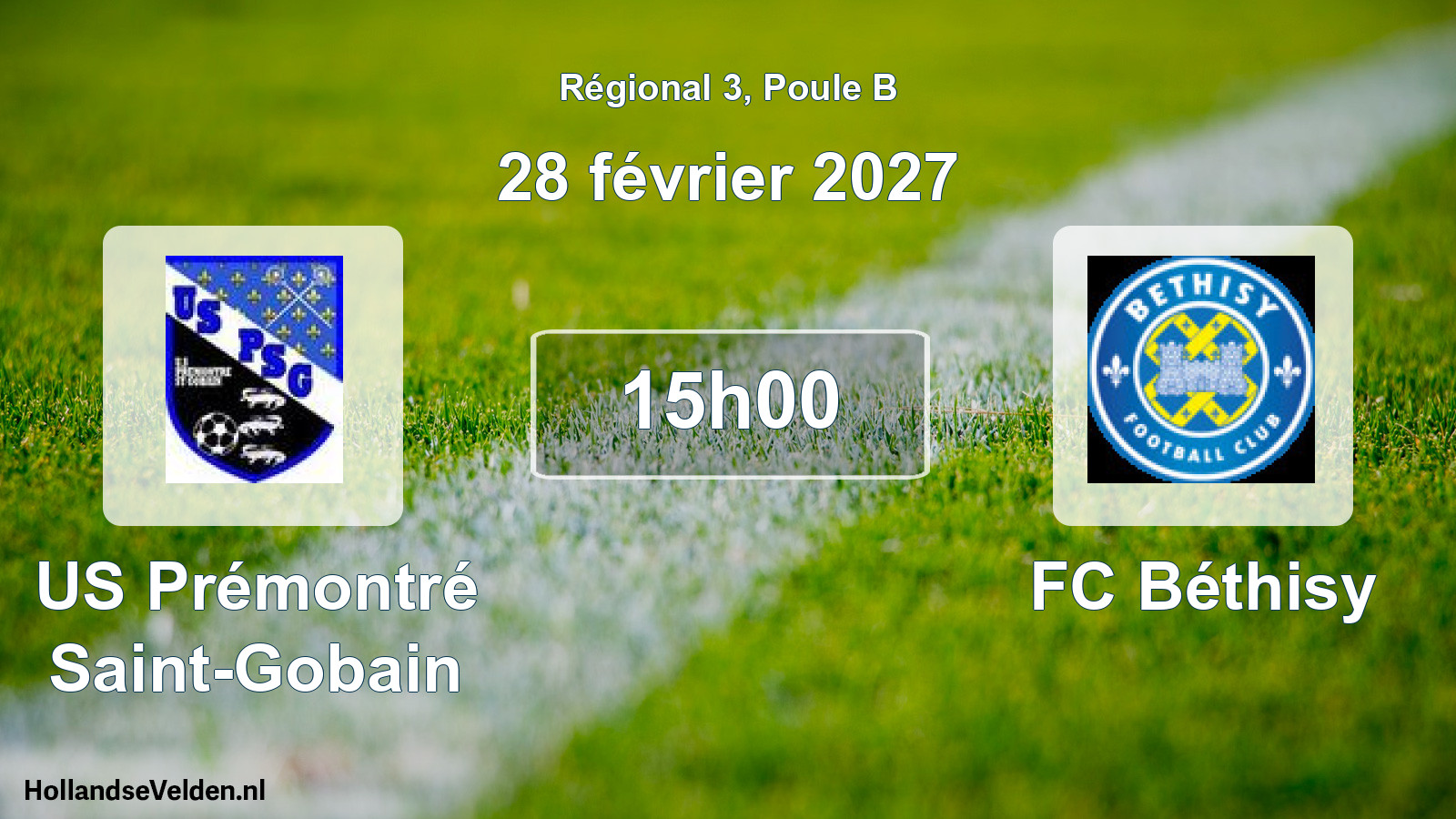 Scheduled Match: US Prémontré Saint-Gobain - FC Béthisy (28 February 2027)