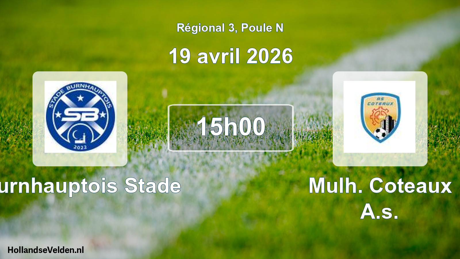 Scheduled Match: Burnhauptois Stade - Mulh. Coteaux A.s. (19 April 2026)