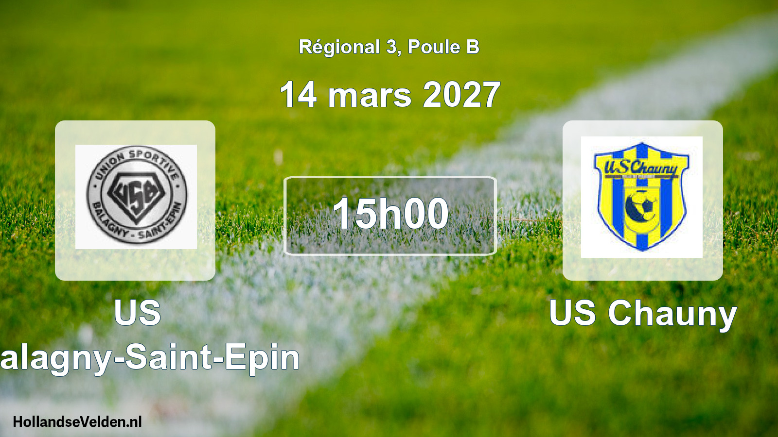 Match programmé: US Balagny-Saint-Epin - US Chauny (14 mars 2027)