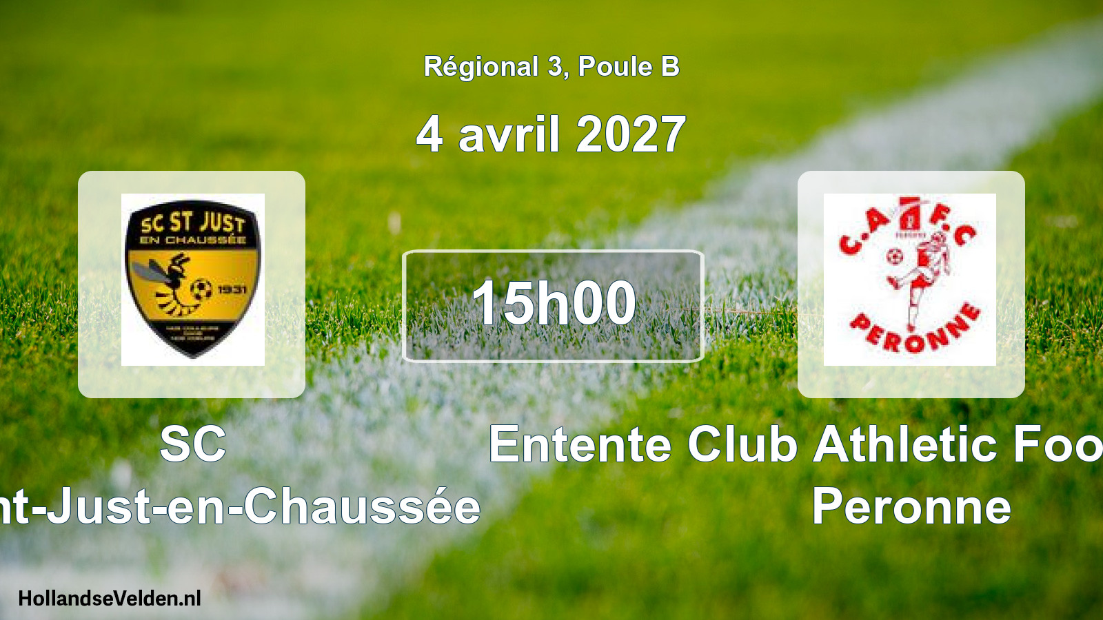 Scheduled Match: SC Saint-Just-en-Chaussée - Entente Club Athletic Football Club Peronne (4 April 2027)