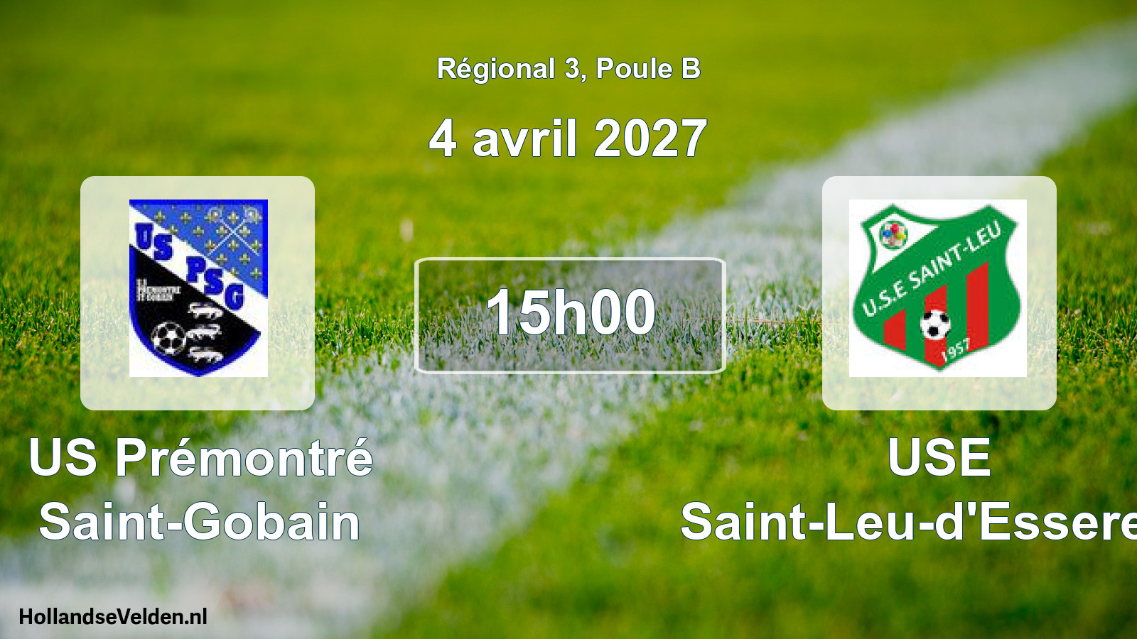 Scheduled Match: US Prémontré Saint-Gobain - USE Saint-Leu-d'Esserent (4 April 2027)