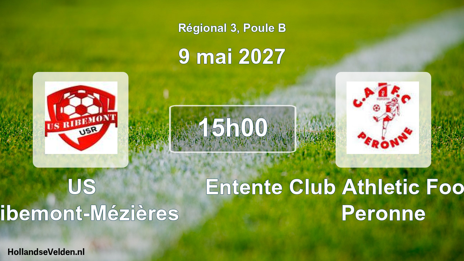 Scheduled Match: US Ribemont-Mézières - Entente Club Athletic Football Club Peronne (9 May 2027)