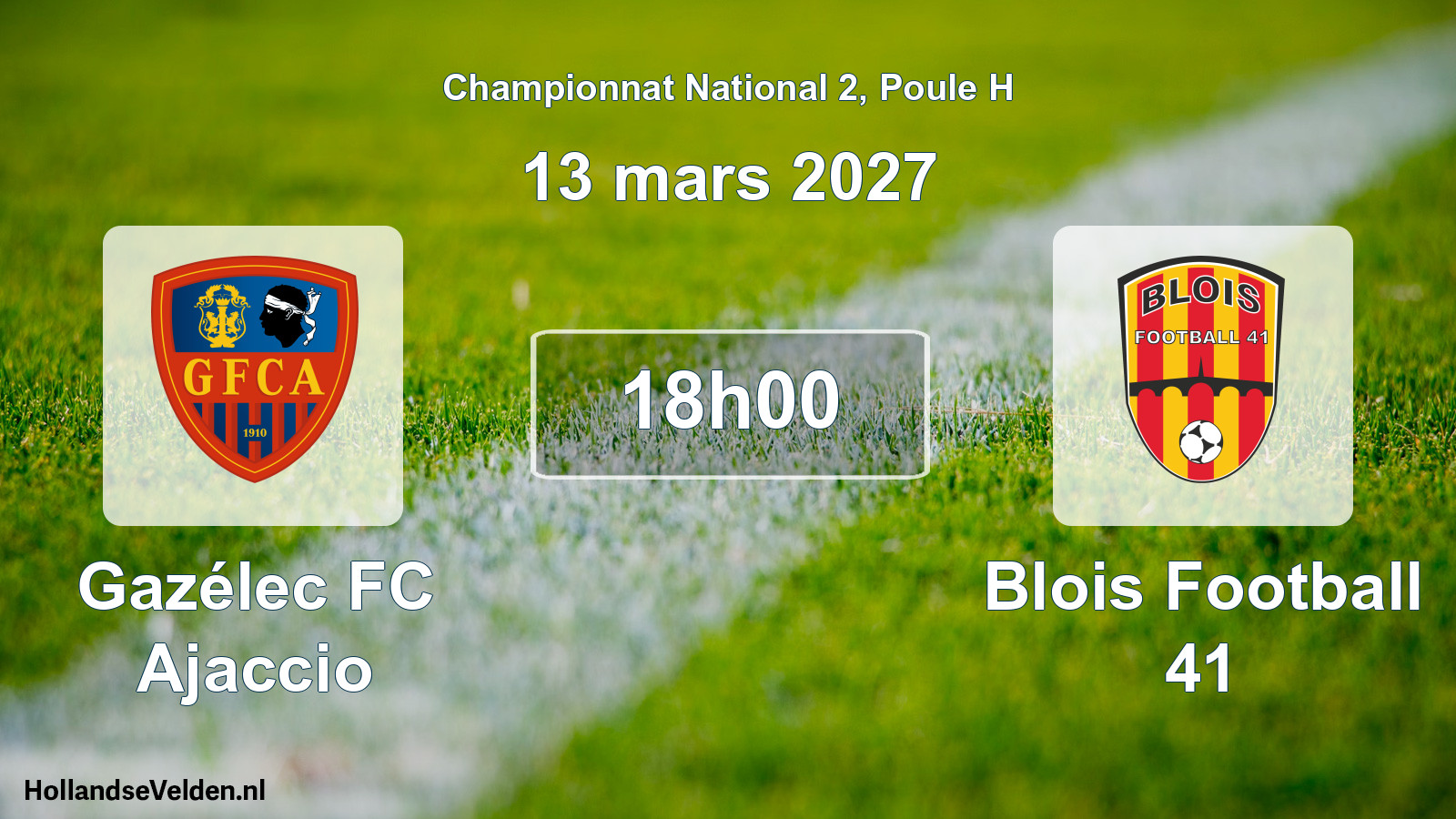 Scheduled Match: Gazélec FC Ajaccio - Blois Football 41 (13 March 2027)