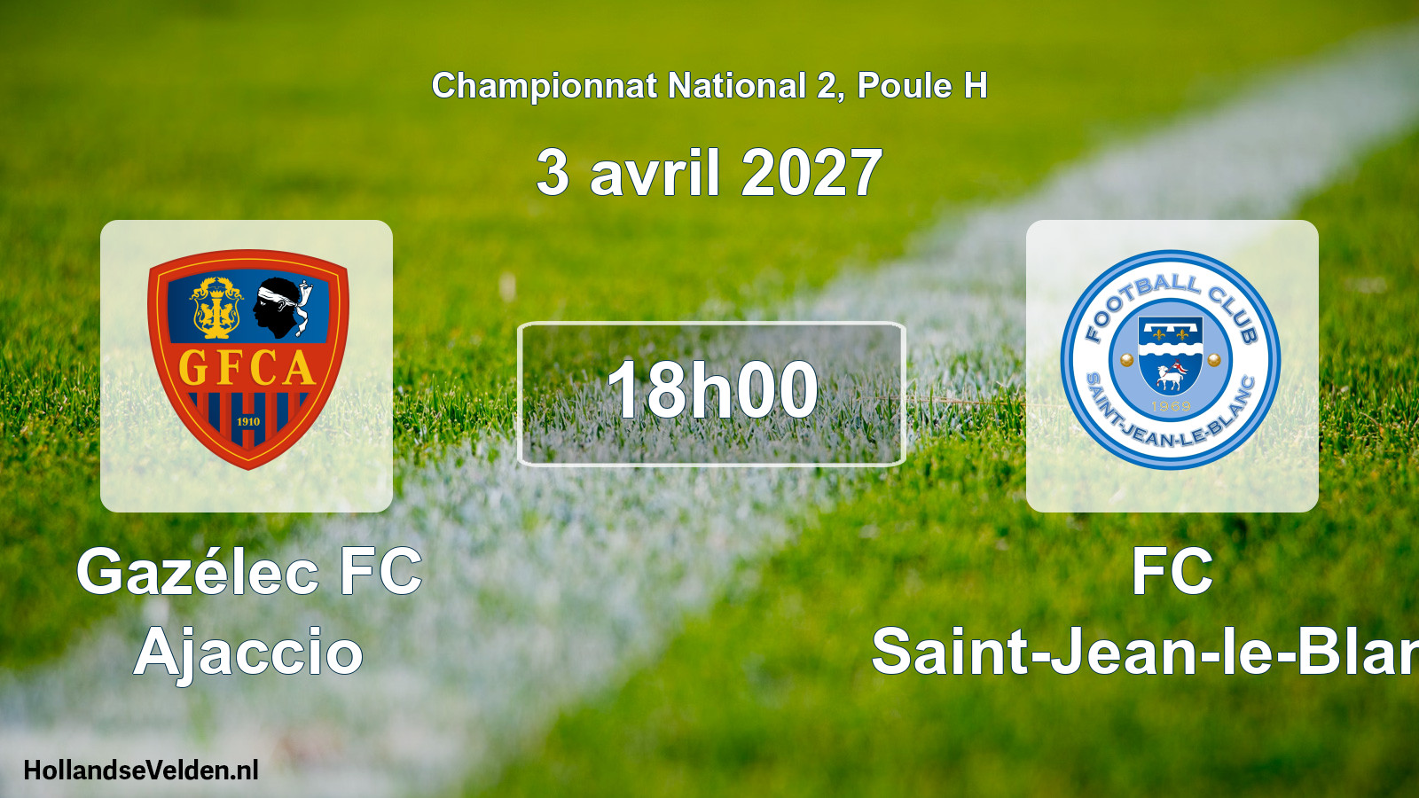 Scheduled Match: Gazélec FC Ajaccio - FC Saint-Jean-le-Blanc (3 April 2027)