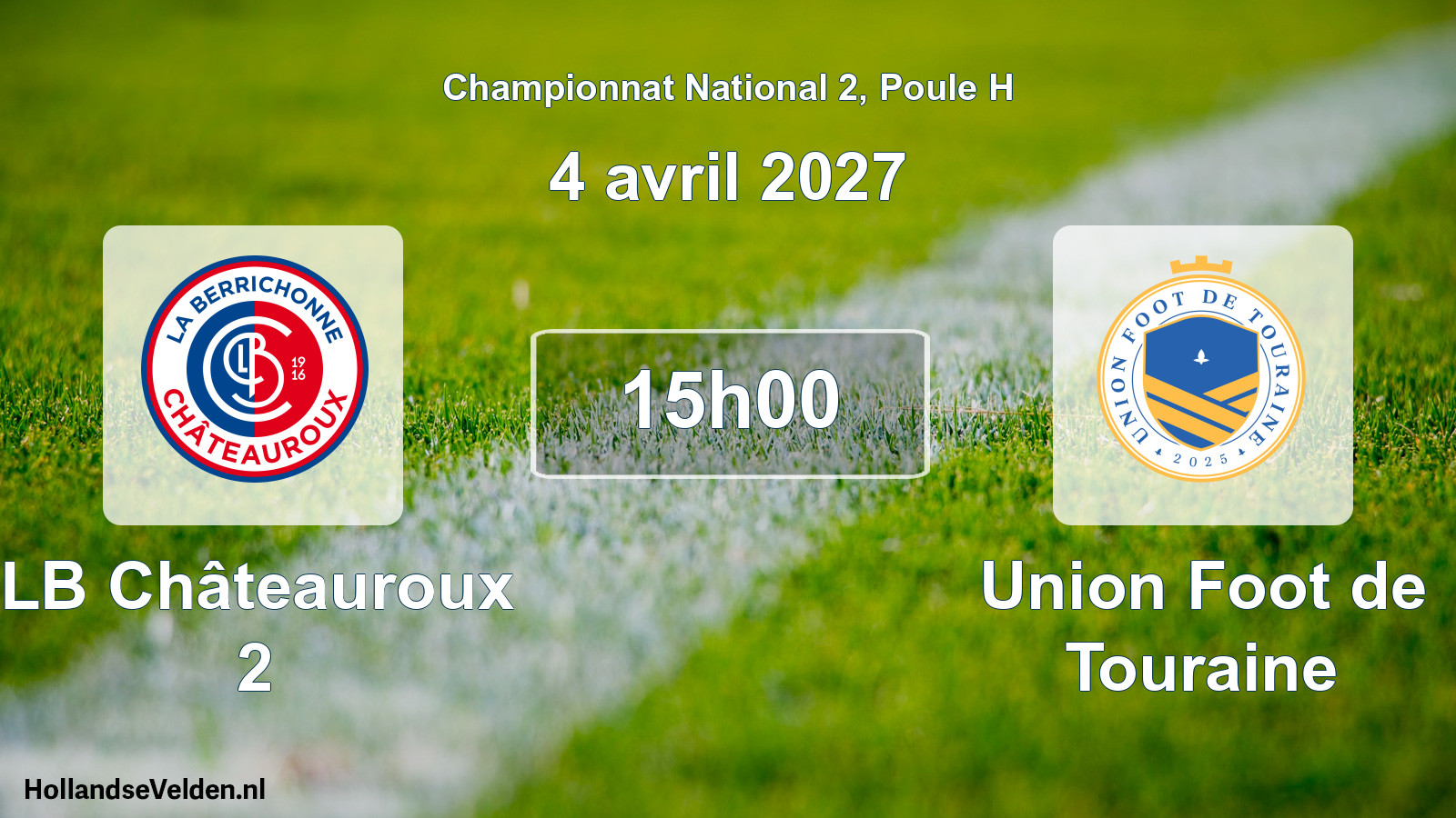 Match programmé: LB Châteauroux 2 - Union Foot de Touraine (4 avril 2027)