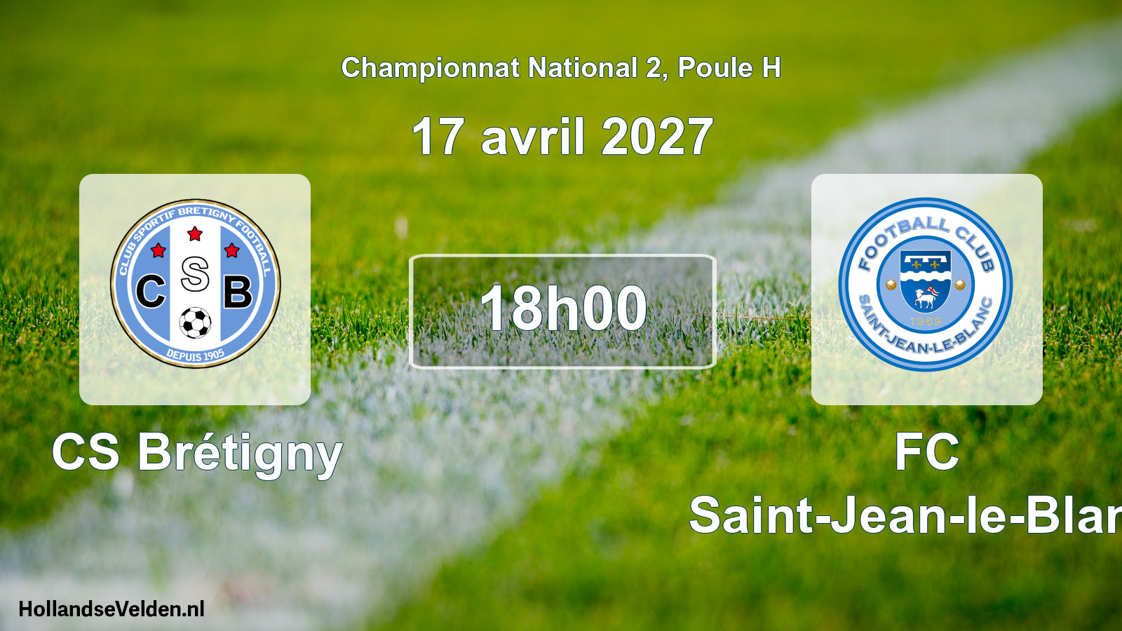 Scheduled Match: CS Brétigny - FC Saint-Jean-le-Blanc (17 April 2027)